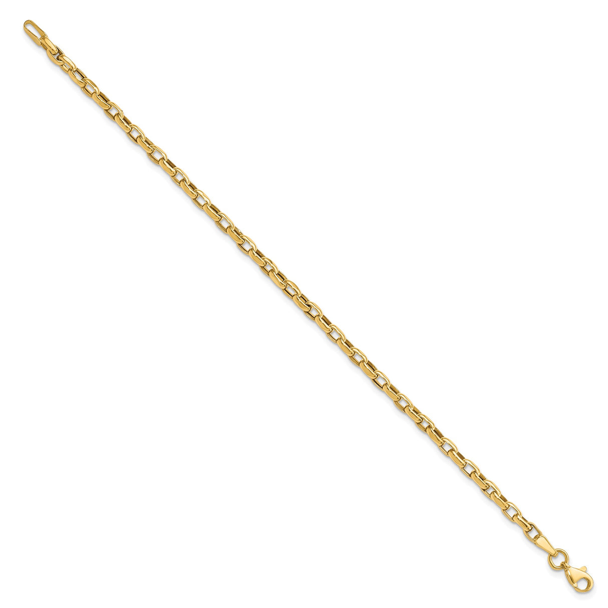 14K Yellow Gold 2 mm Polished Chain Bracelet