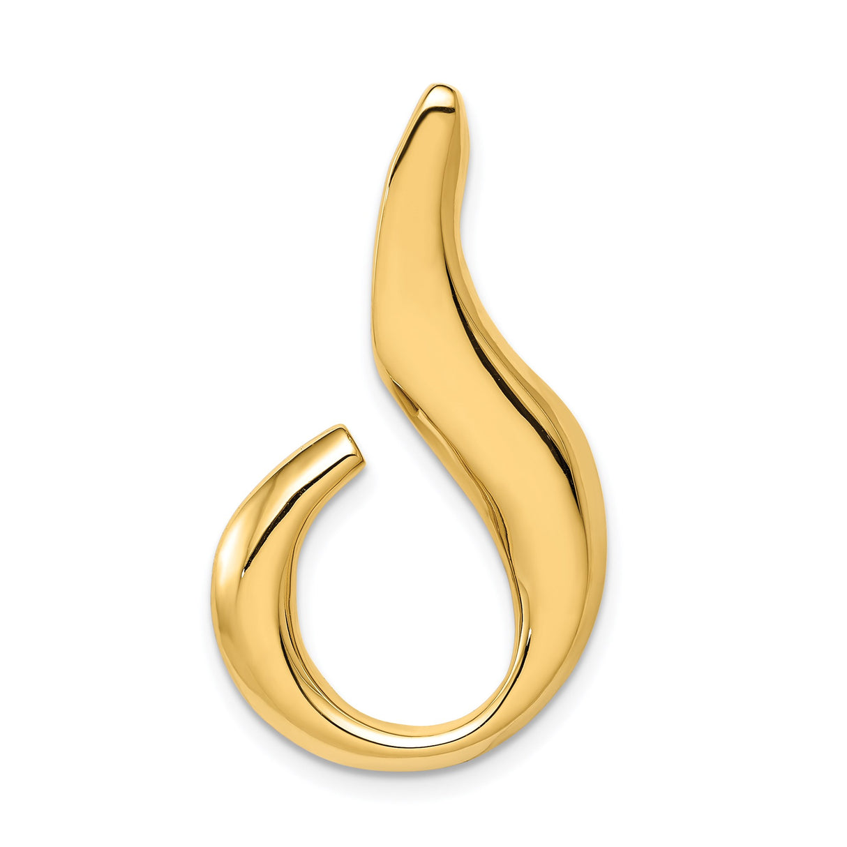 14k Yellow Gold Fish Hook Pendant, Hawaiian Nautical Symbol of Strength and Travel Protection