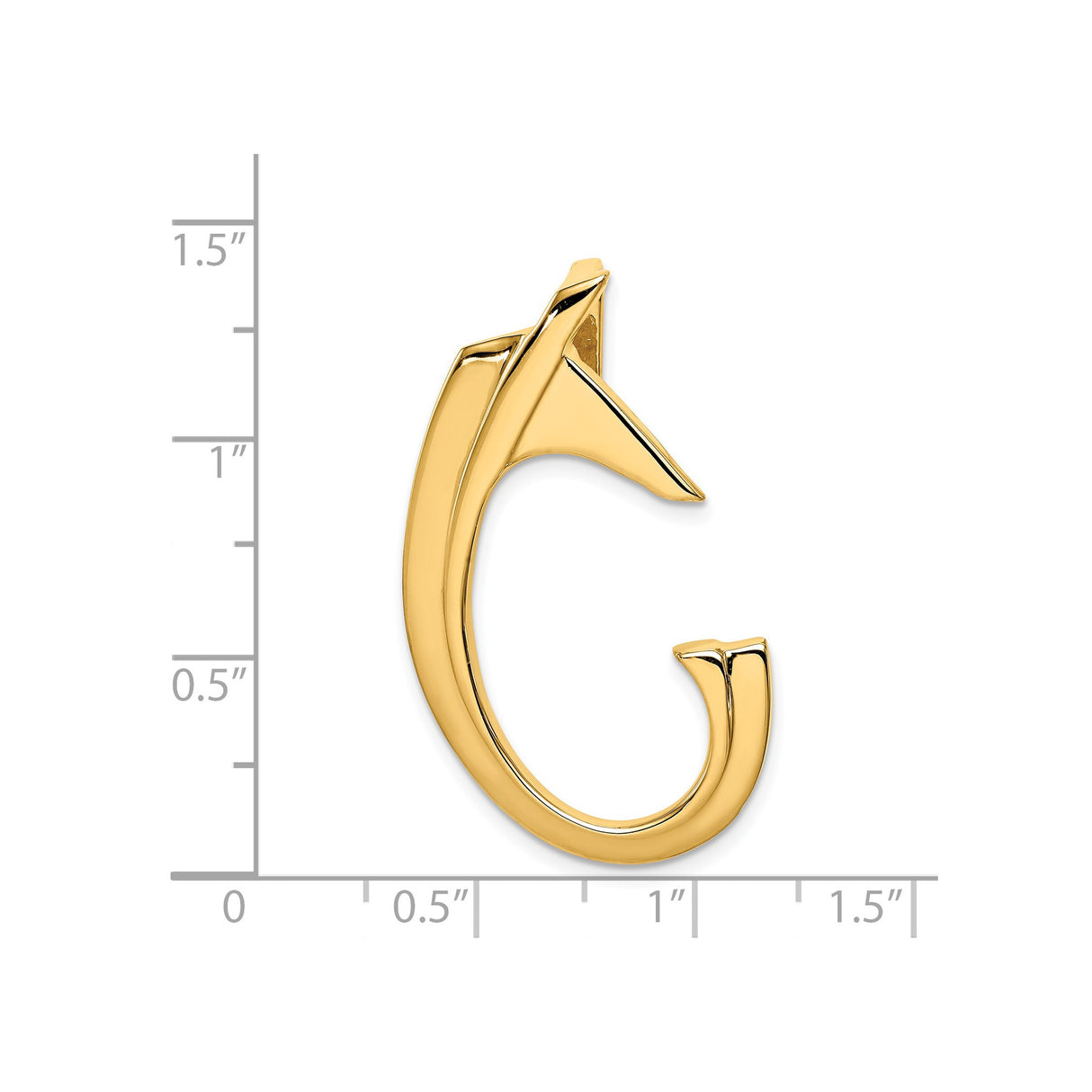 14k Yellow Gold Ichthys Fish Pendant, Christian Religious Symbol for Women or Unisex Wear