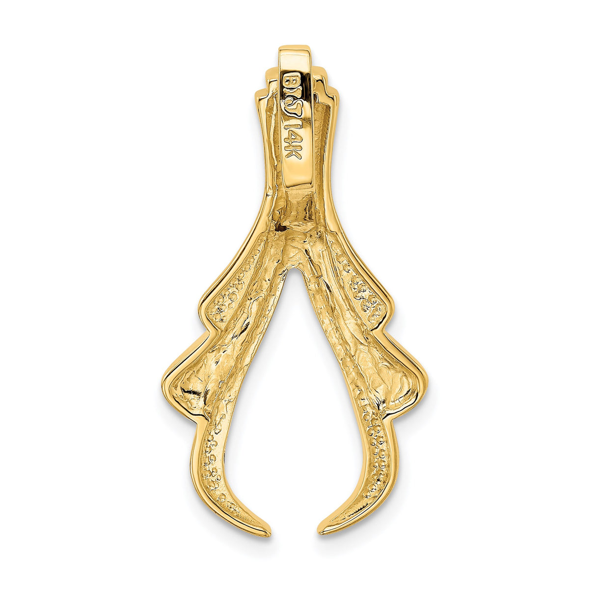 14k Yellow Gold Pendant with Abstract Fleur-de-Lis Inspired Design