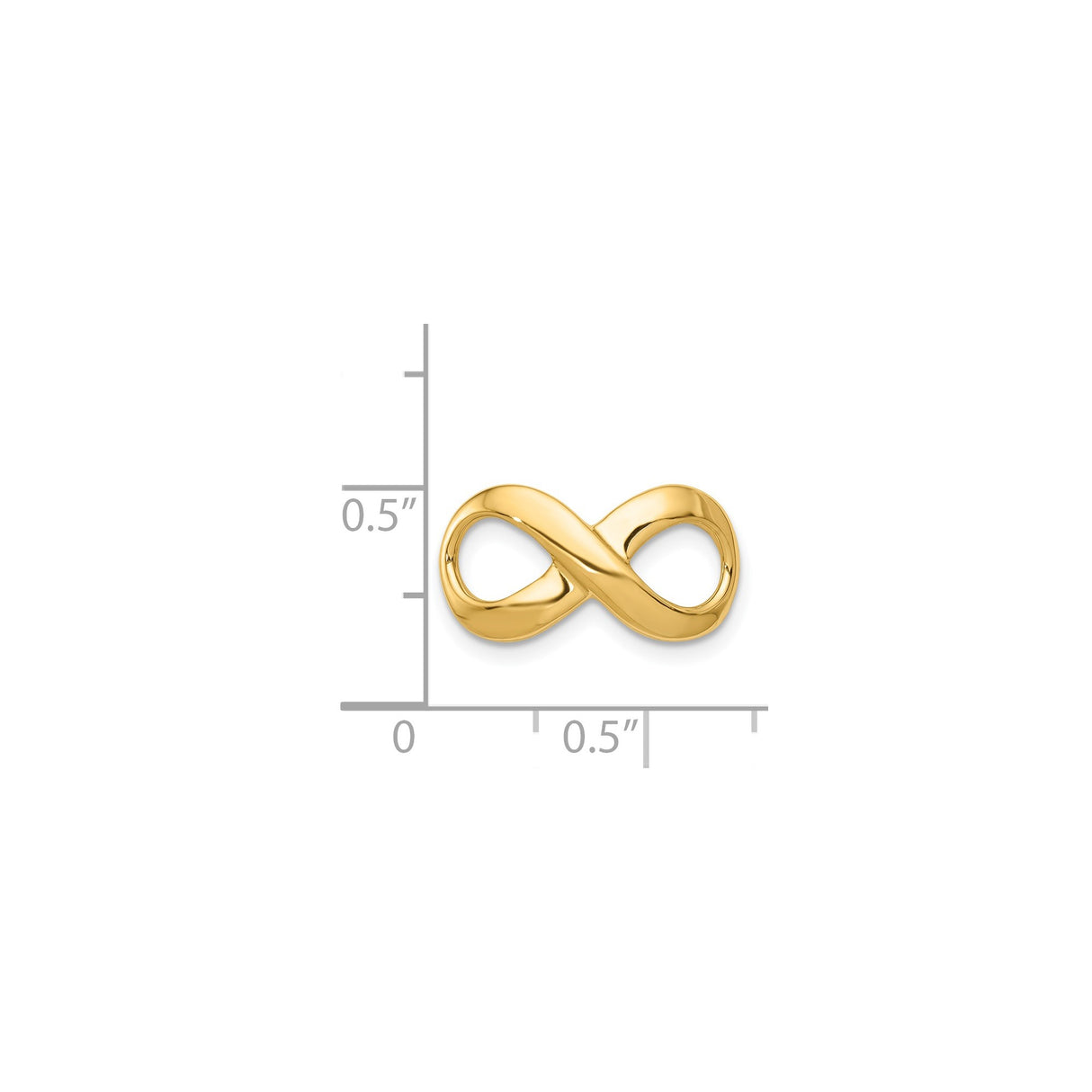 14k Yellow Gold Infinity Pendant, Minimalist Karma-Inspired Figure Eight Charm for Women