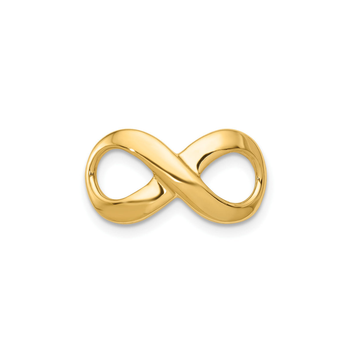 14k Yellow Gold Infinity Pendant, Minimalist Karma-Inspired Figure Eight Charm for Women
