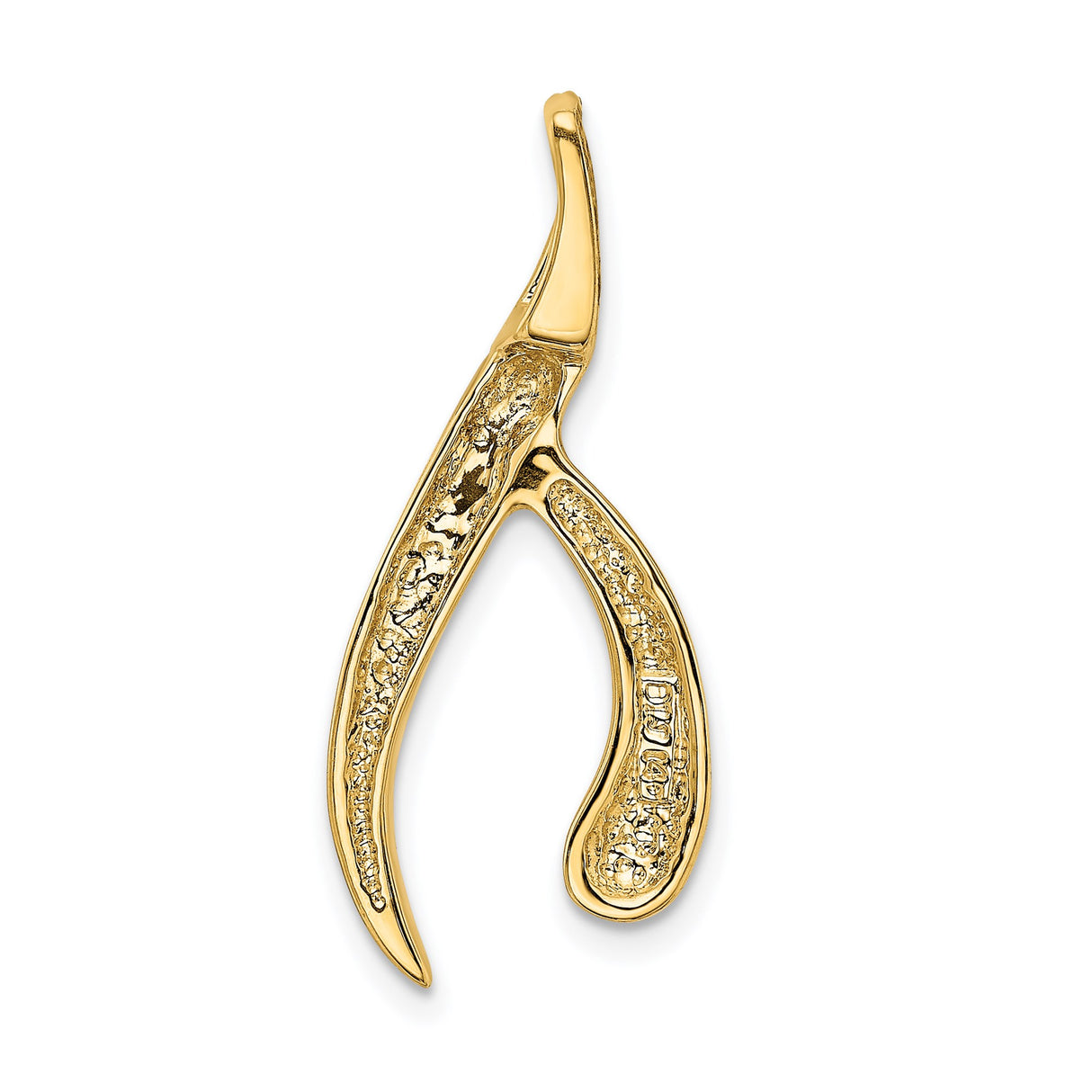 14k Yellow Gold Shin Pendant, Hebrew Letter Jewish Charm for Men and Women
