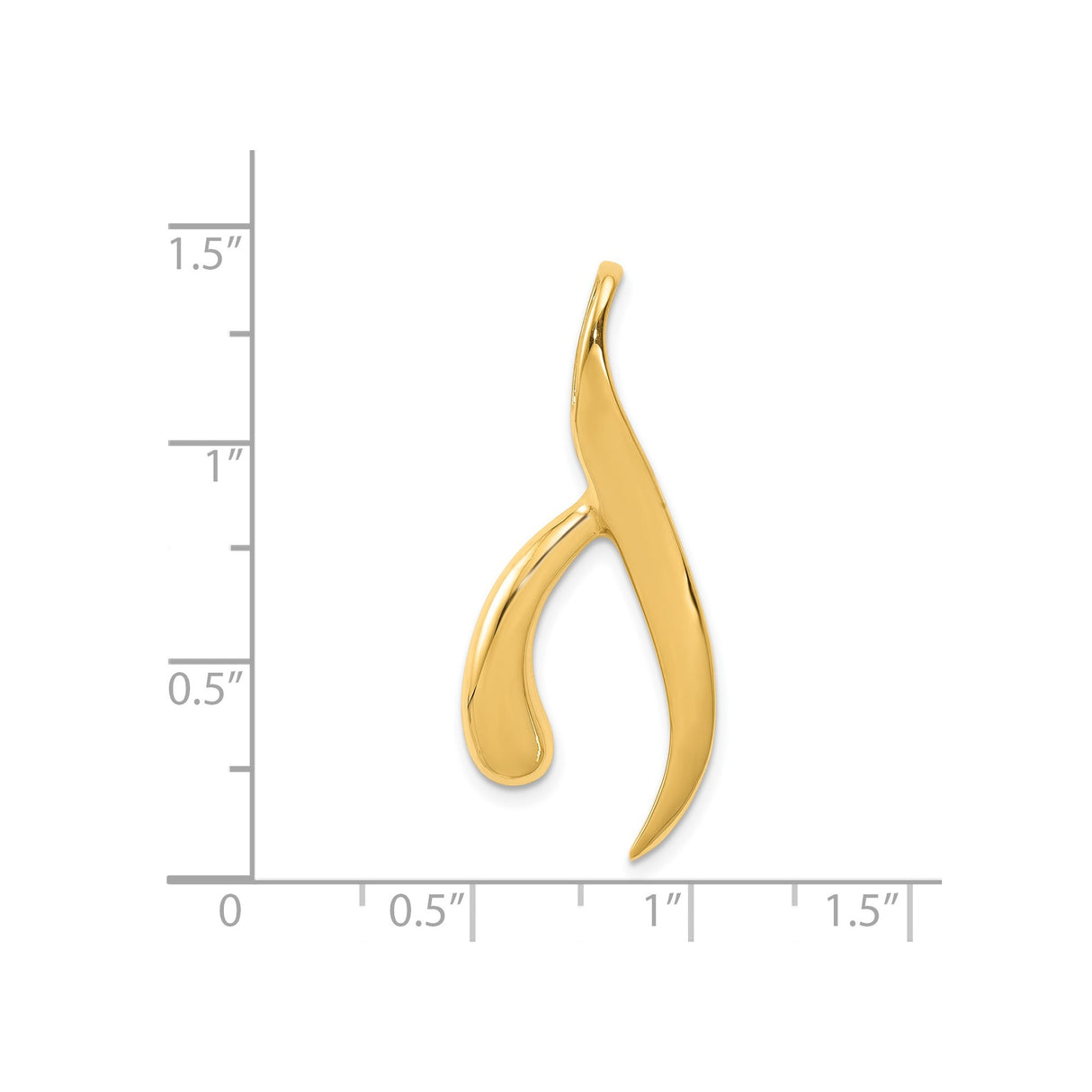 14k Yellow Gold Shin Pendant, Hebrew Letter Jewish Charm for Men and Women