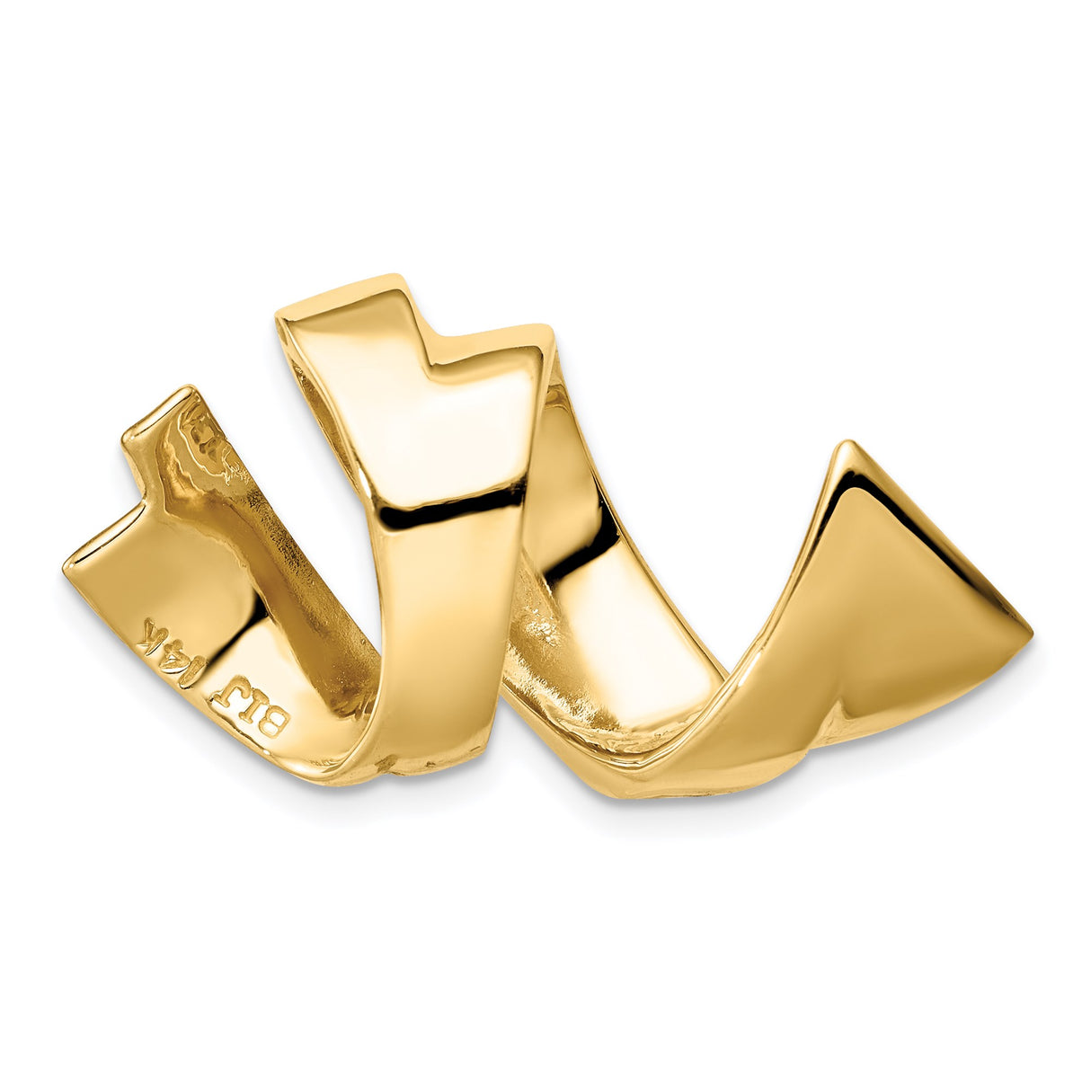 14k Yellow Gold Pendant with Arabic Calligraphy Allah Symbol, Polished Religious Style