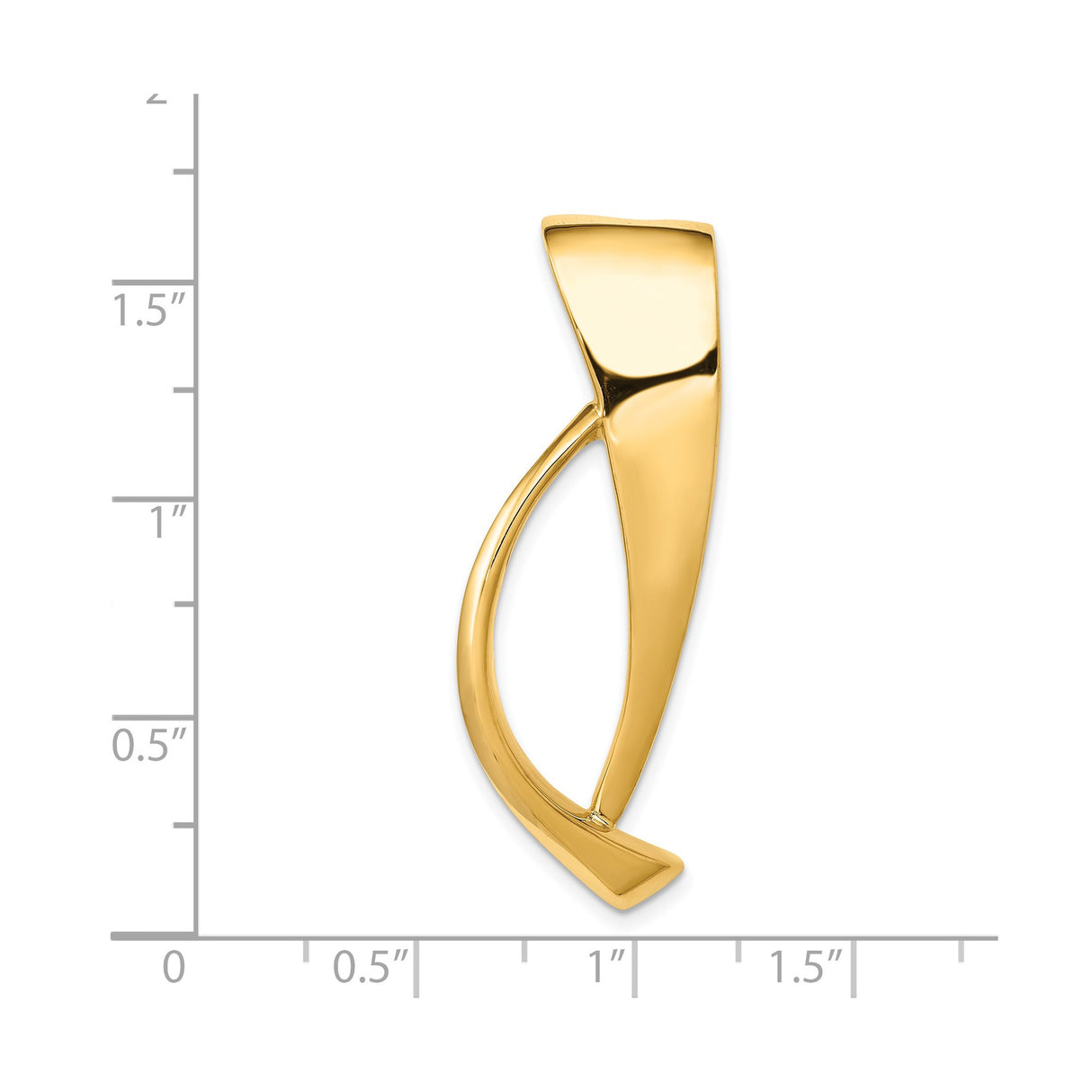 14k Yellow Gold Ichthys Fish Pendant, Polished Christian Symbol for Women