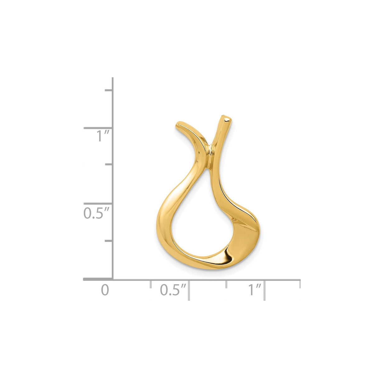 14k Yellow Gold Ichthys Pendant, Open Fish Christian Symbol, Religious Charm for Women