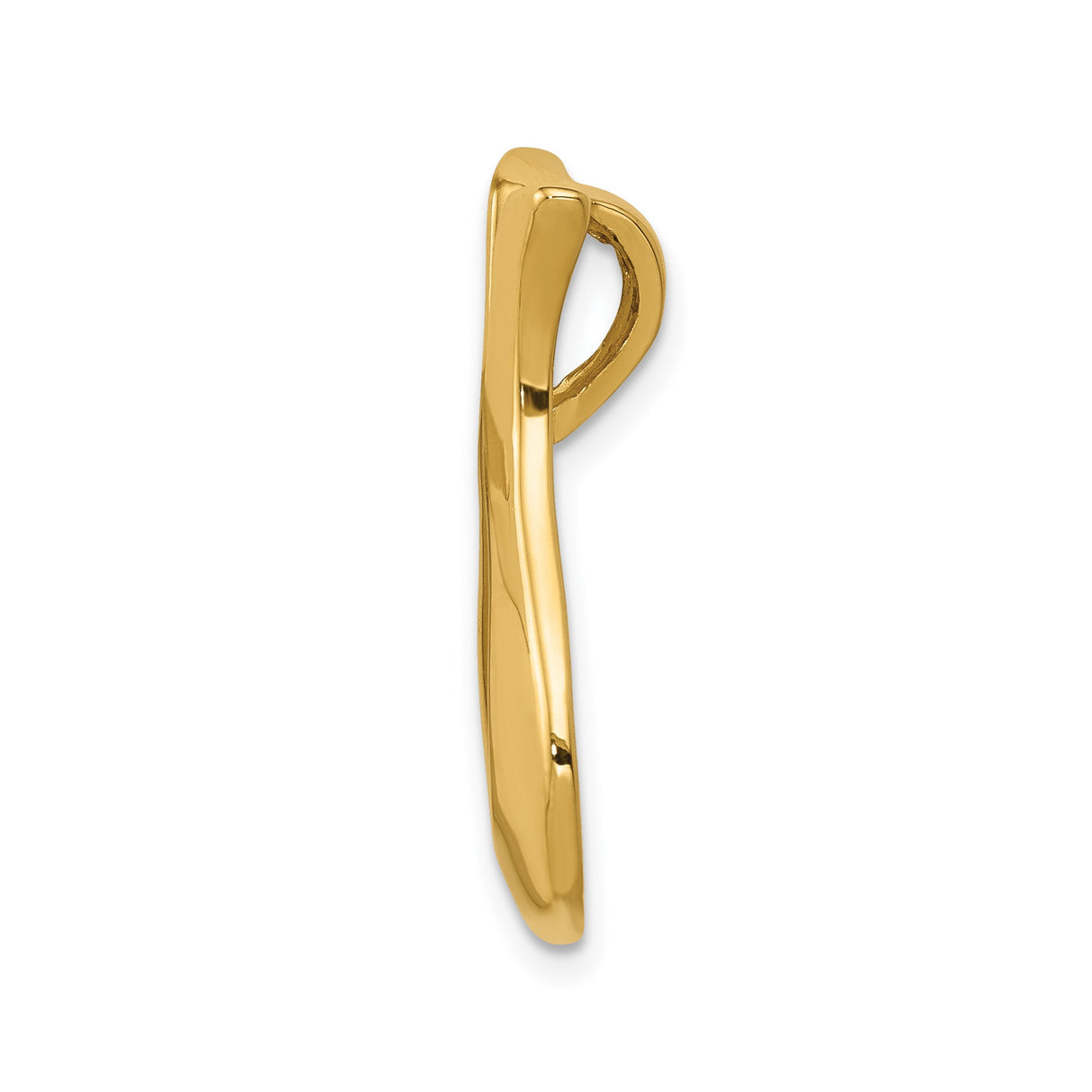 14k Yellow Gold Wishbone Pendant Charm, Minimalist Good Luck Jewelry for Women