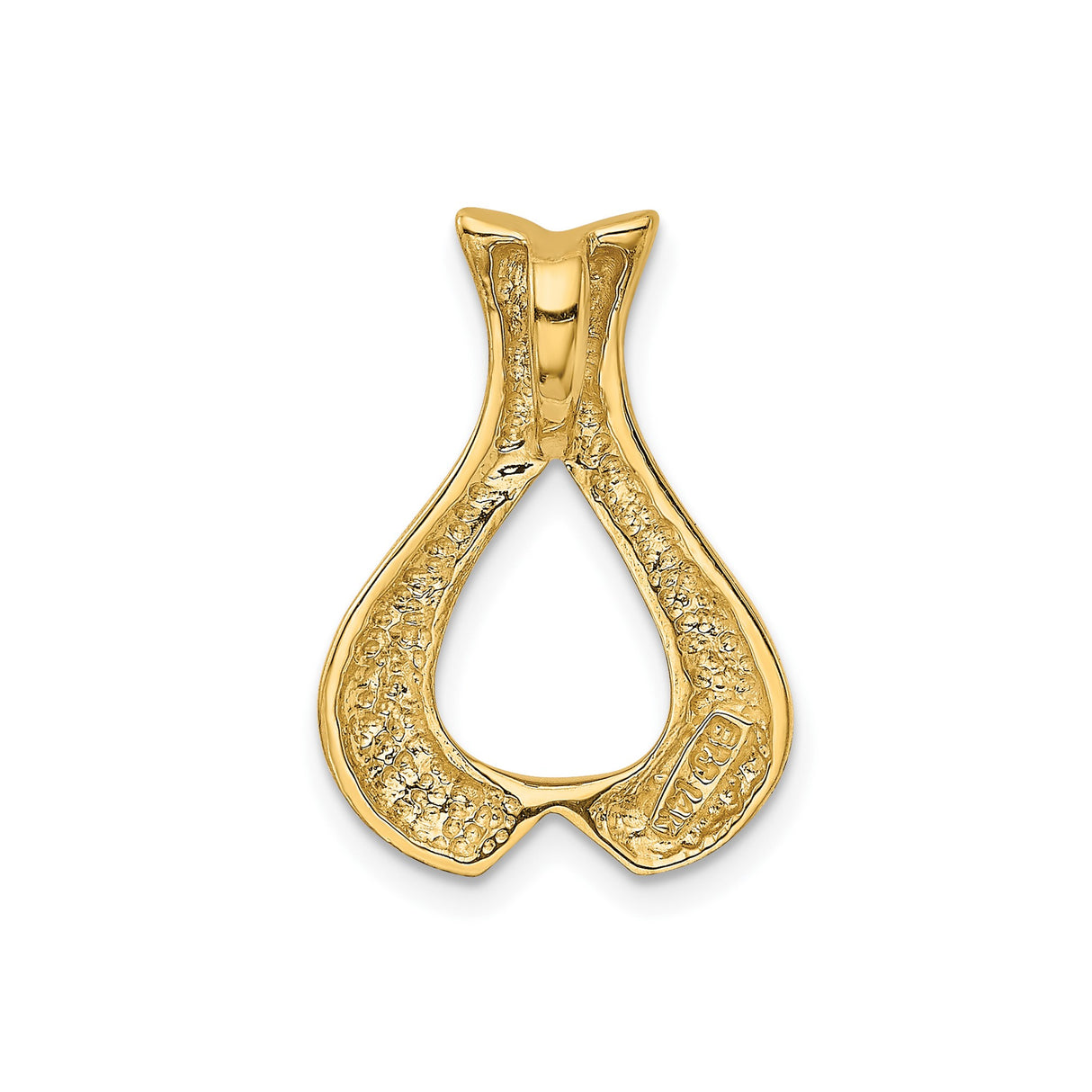 14k Yellow Gold Wishbone Pendant Charm, Minimalist Good Luck Jewelry for Women