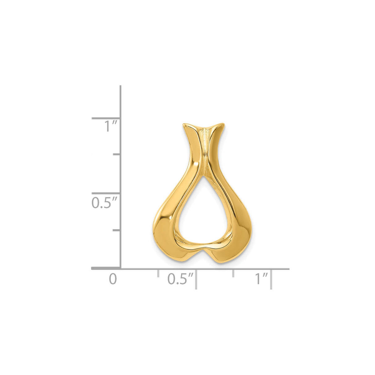 14k Yellow Gold Wishbone Pendant Charm, Minimalist Good Luck Jewelry for Women