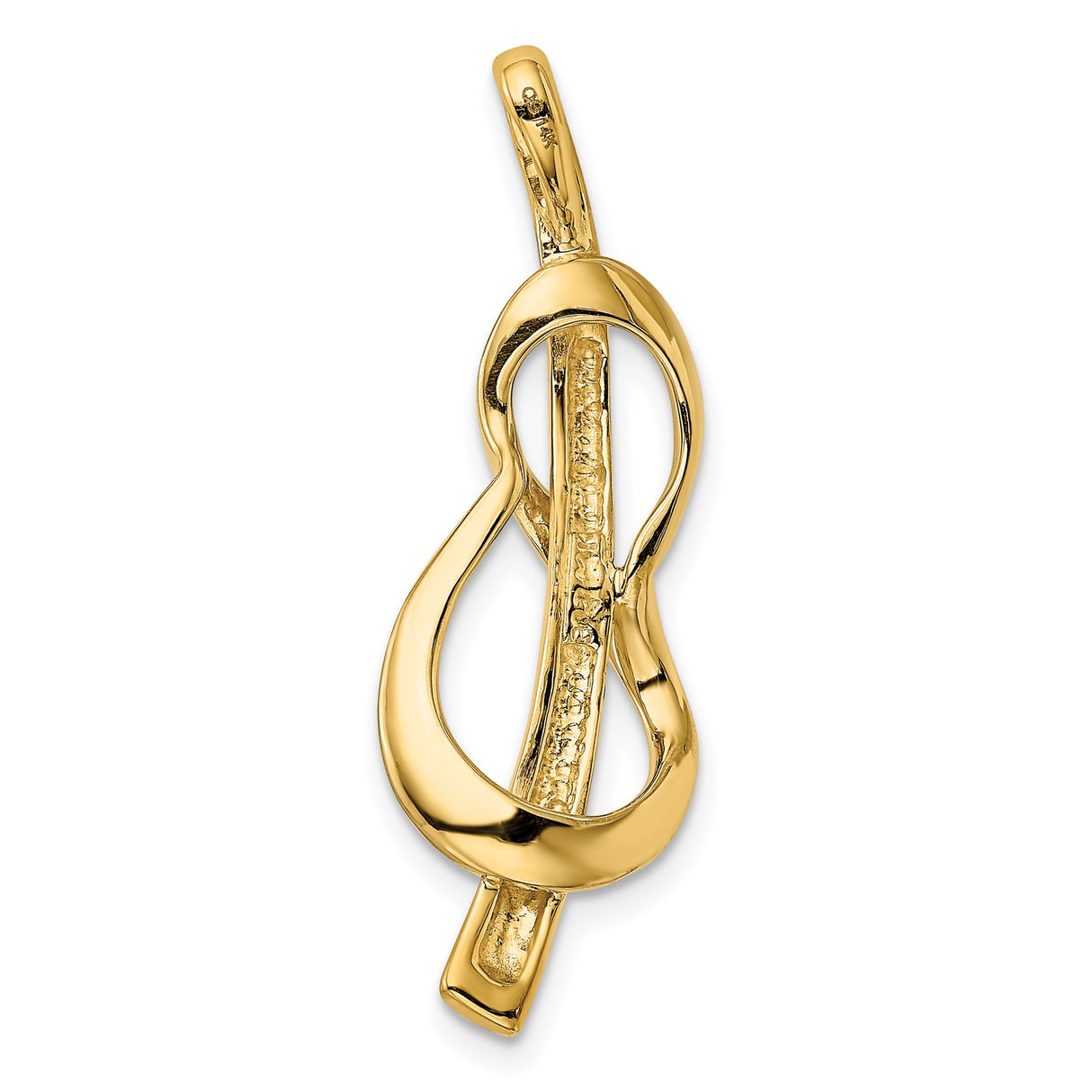 14k Two-Tone Gold Infinity Pendant with Intertwined Design, Symbol of Eternal Love