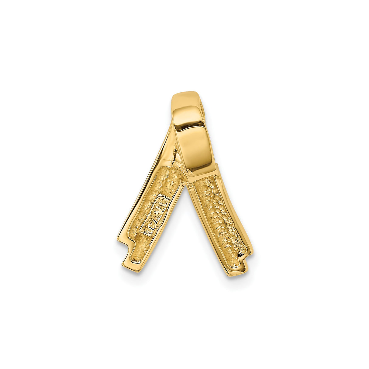 14k Yellow Gold X Pendant with Modern Sleek Crossed Bars Design, Minimalist Unisex Jewelry