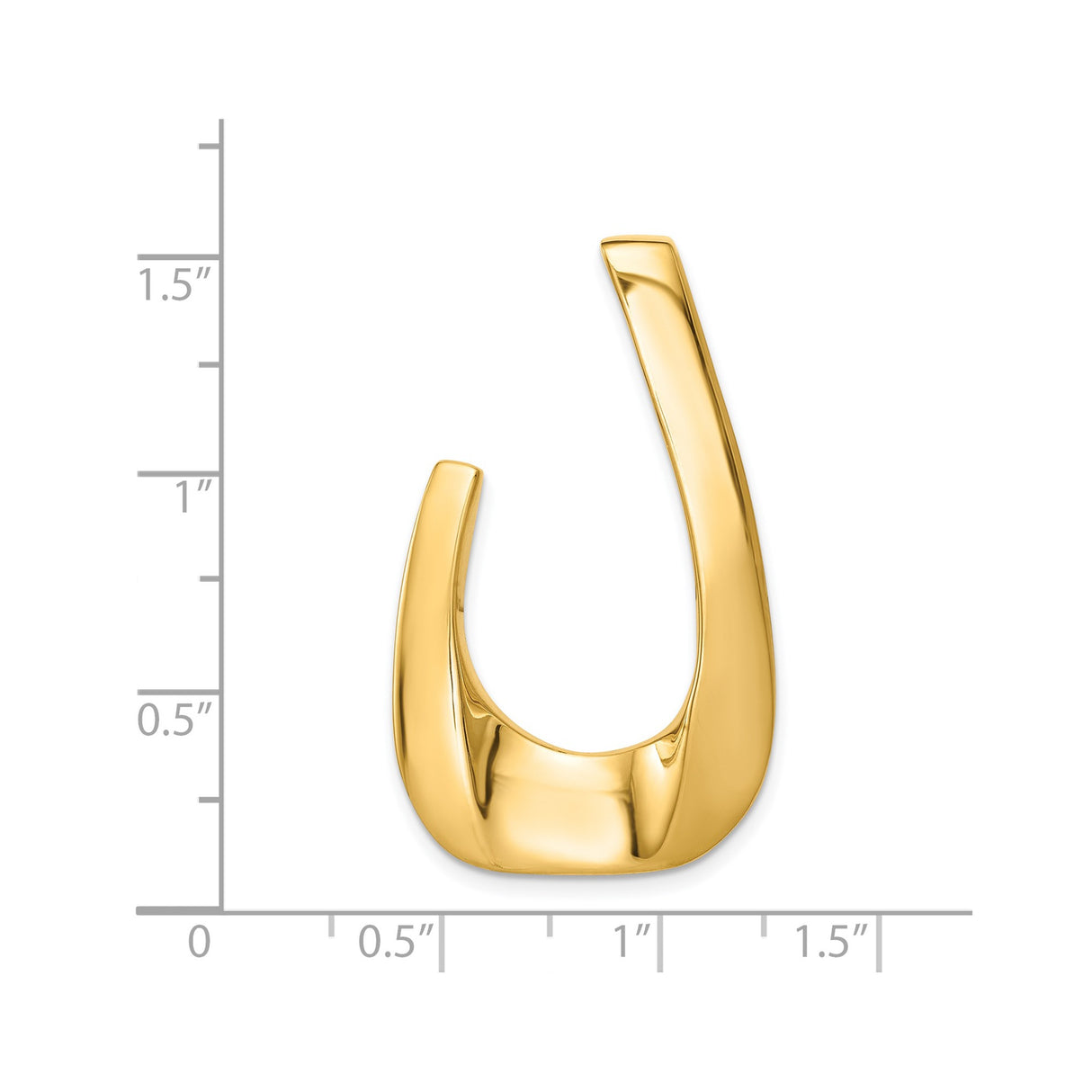 14k Yellow Gold Horseshoe Pendant, Sleek Good Luck Charm, Minimalist Western Jewelry