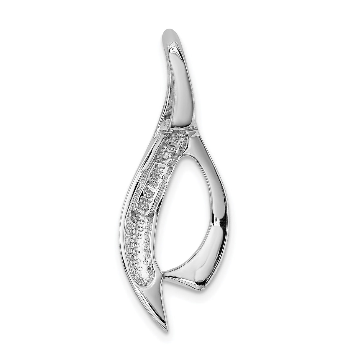 14k White Gold Ichthys Fish Pendant, Modern Christian Symbol for Women