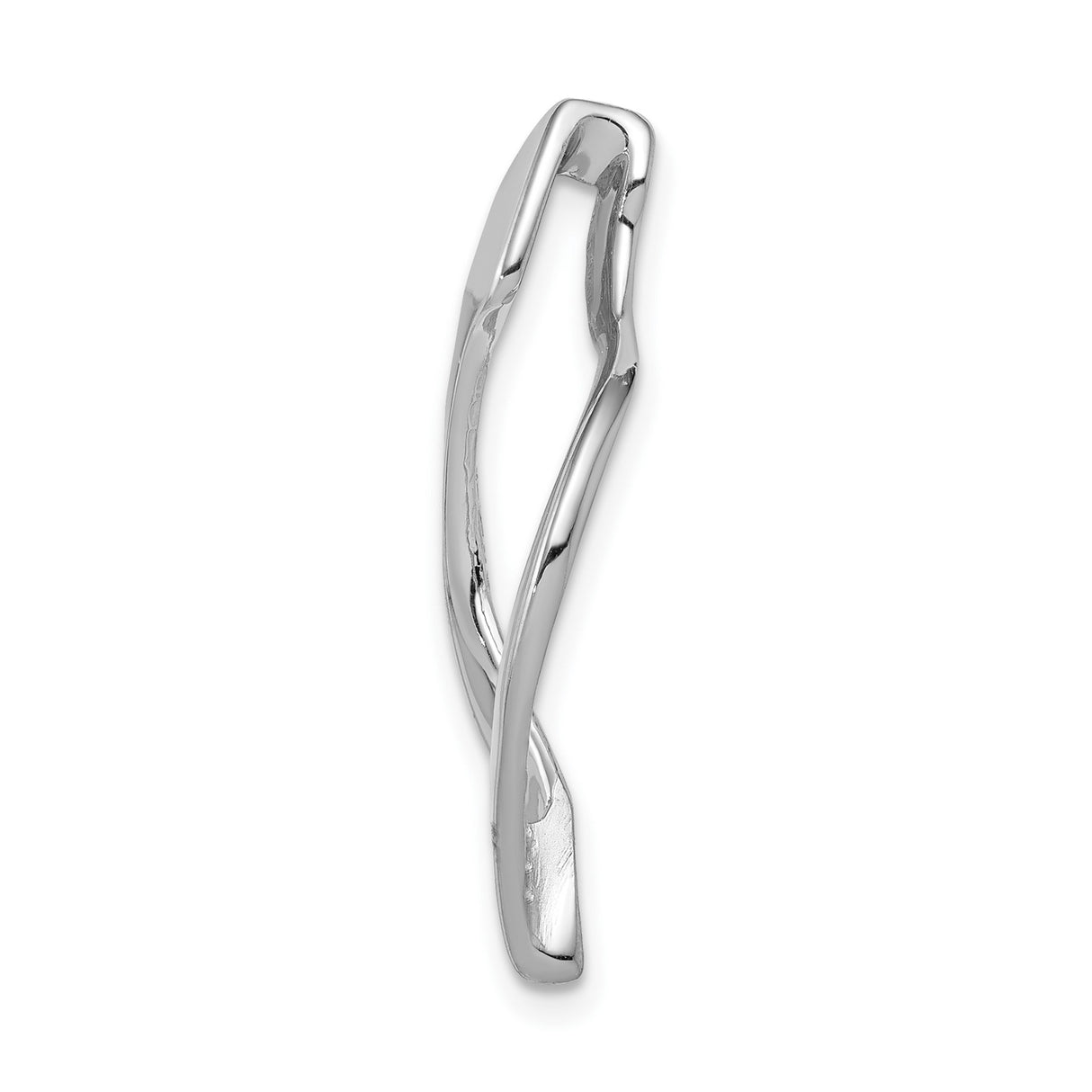 14k White Gold Ichthys Fish Pendant, Modern Christian Symbol Jewelry for Women
