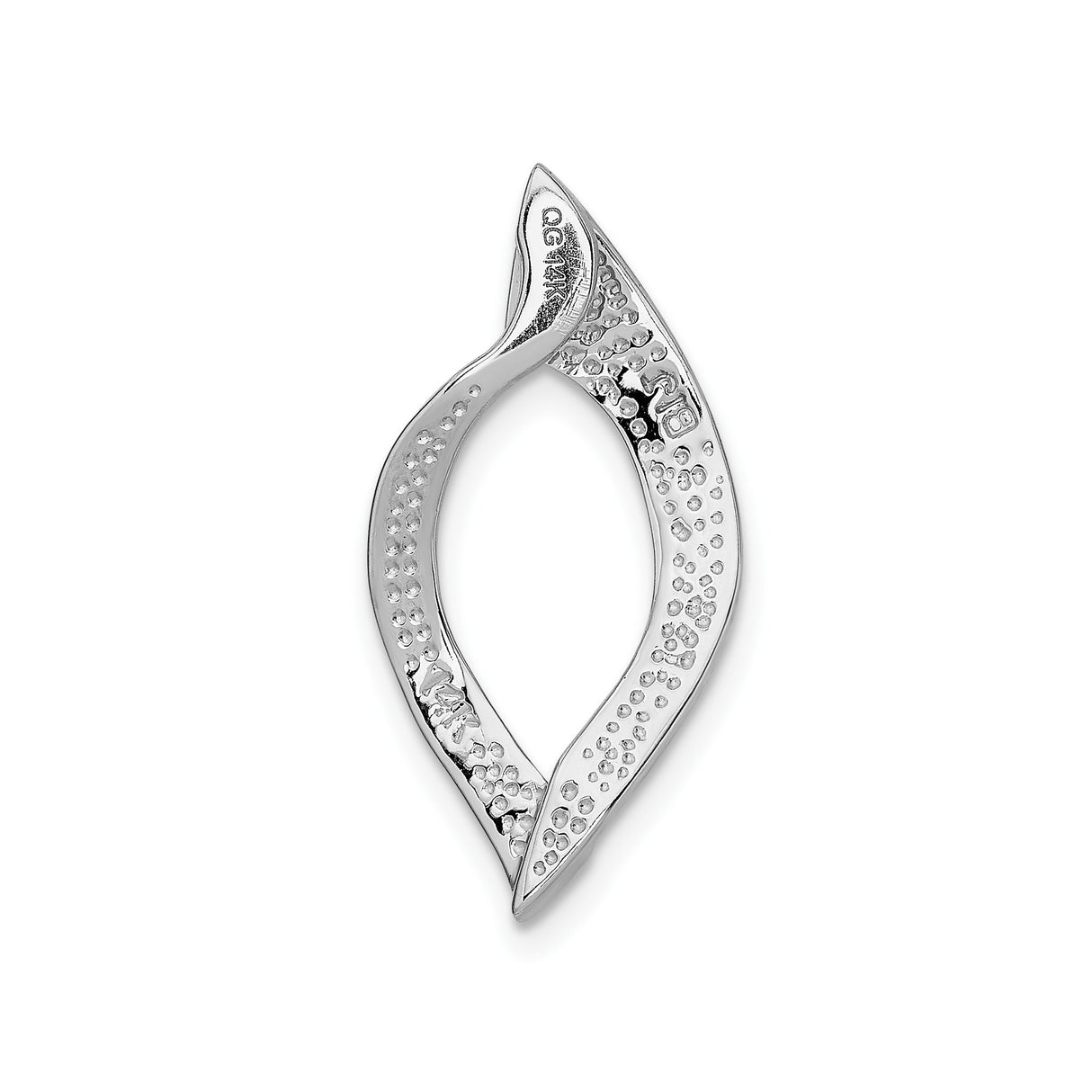 14k White Gold Ichthys Fish Pendant, Modern Christian Symbol Jewelry for Women