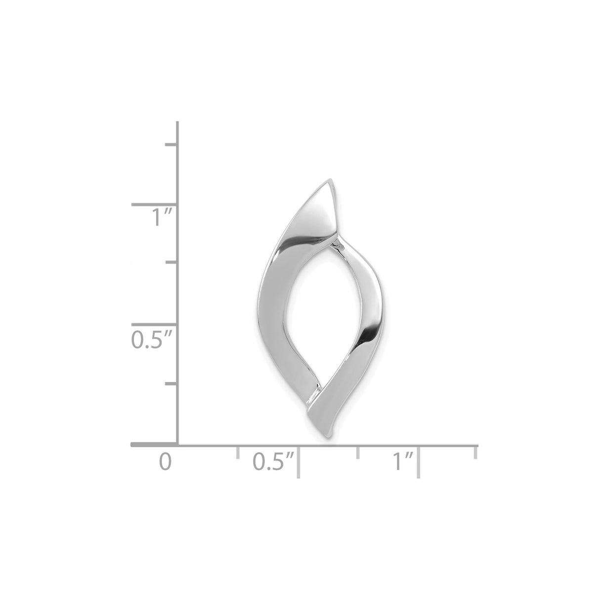 14k White Gold Ichthys Fish Pendant, Modern Christian Symbol Jewelry for Women