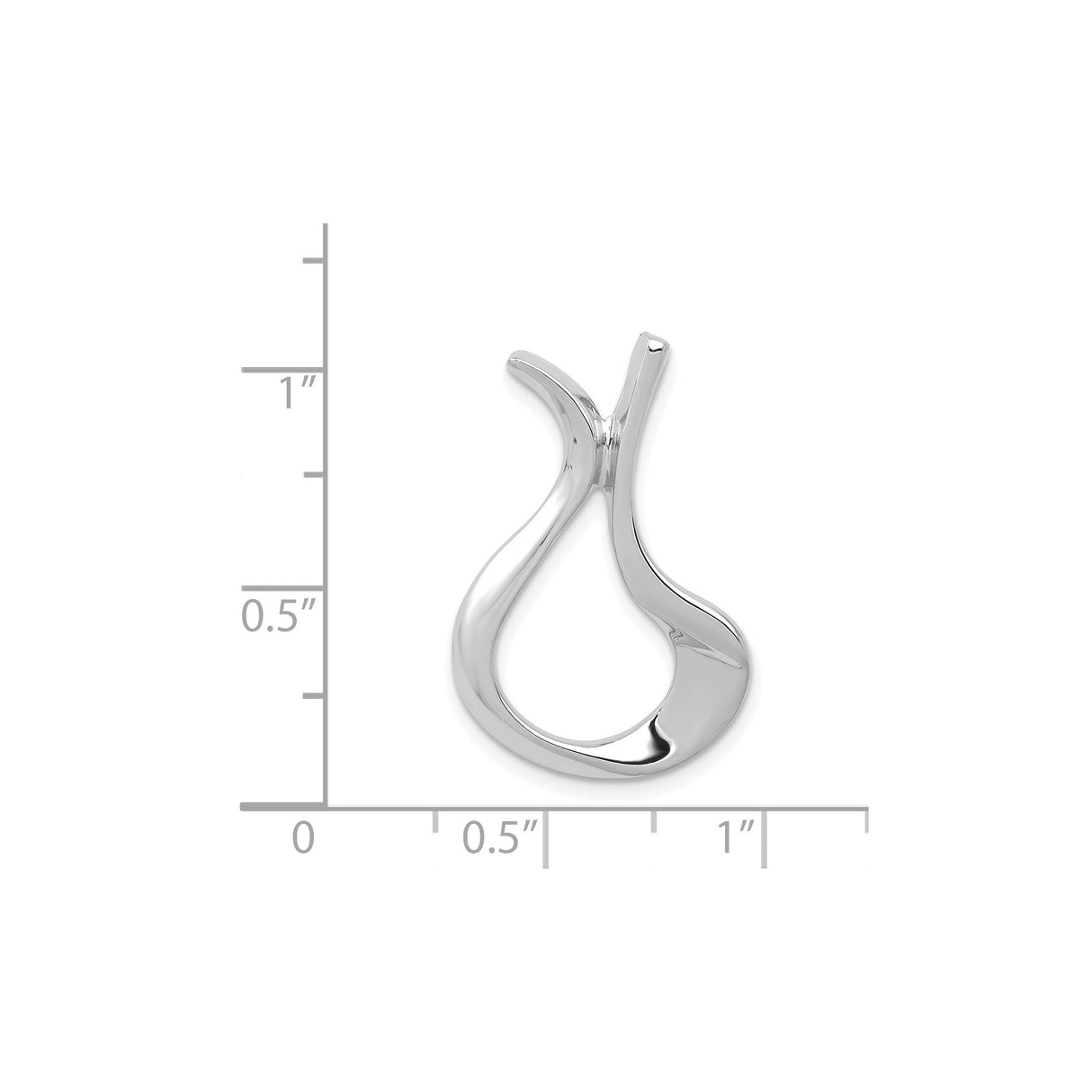 14k White Gold Ichthys Pendant, Stylized Christian Fish Symbol for Women and Unisex