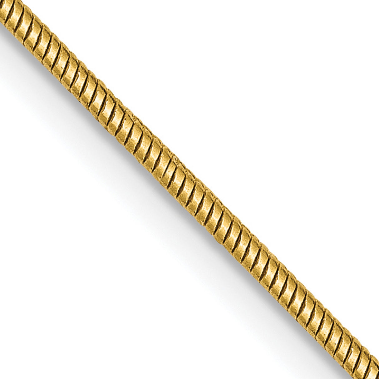 14K Yellow Gold 1.4 mm Polished Chain Necklace, Solid detail view