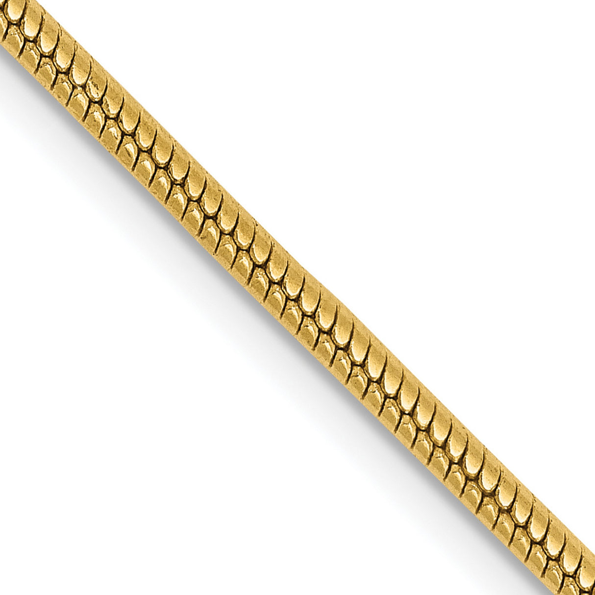14K Yellow Gold 1.85 mm Polished Chain Necklace, Solid detail view