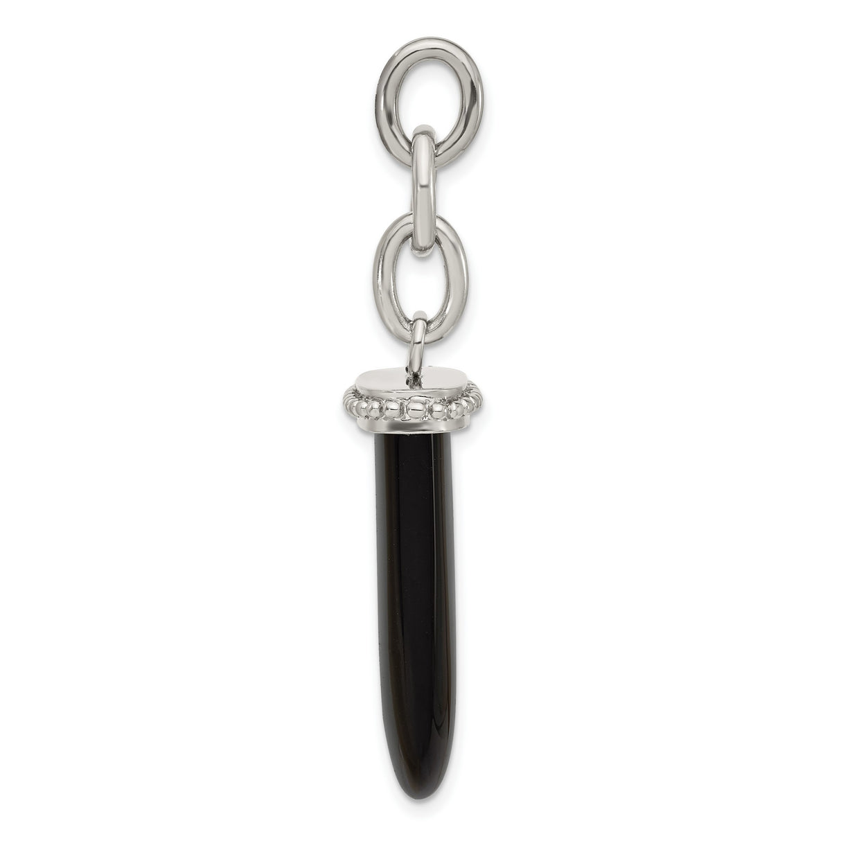 Big Fang Onyx Interchangeable Charm Pendant in Real 316 Stainless Steel