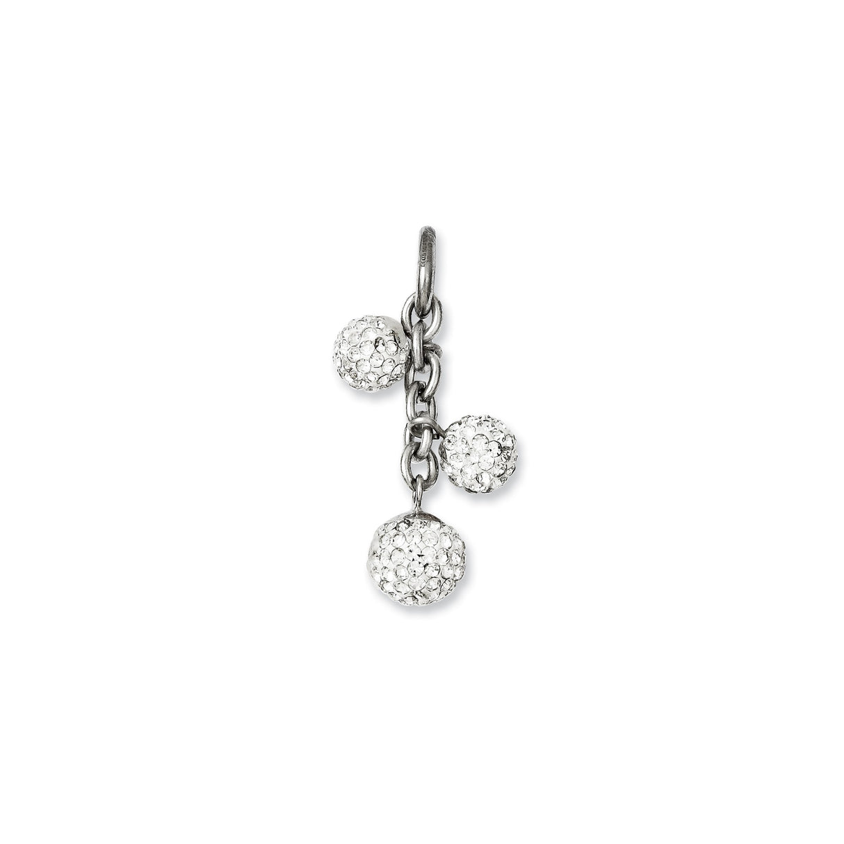 CZ Interchangeable Charm Pendant in Real 316 Stainless Steel
