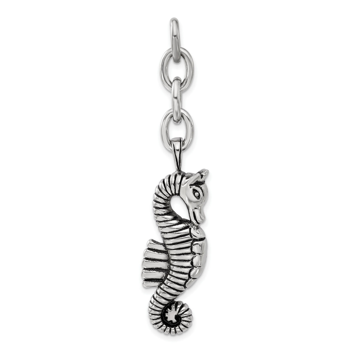 Interchangeable Seahorse Charm Pendant in Real 316 Stainless Steel