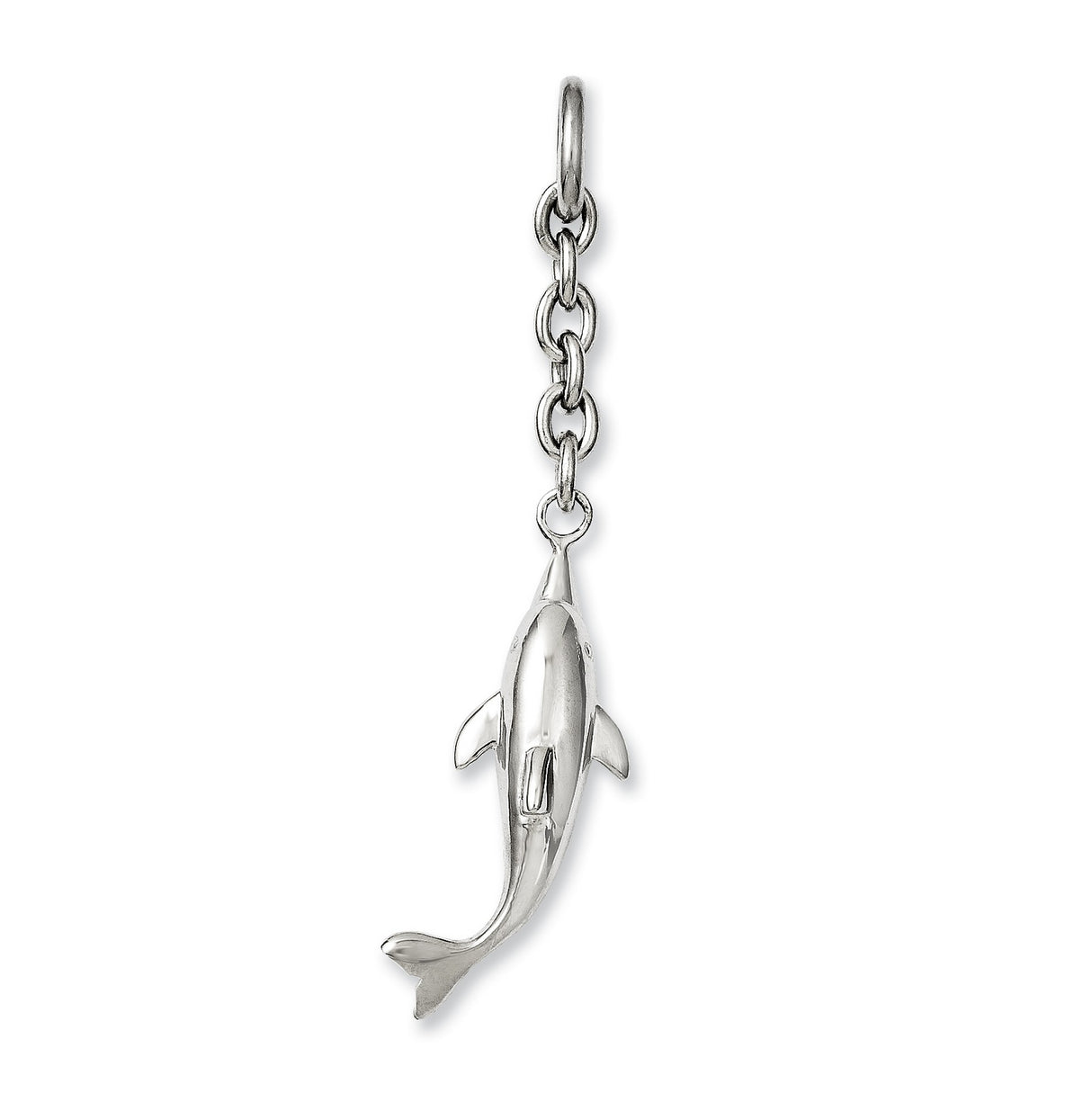 Dolphin Interchangeable Charm Pendant in Real 316 Stainless Steel