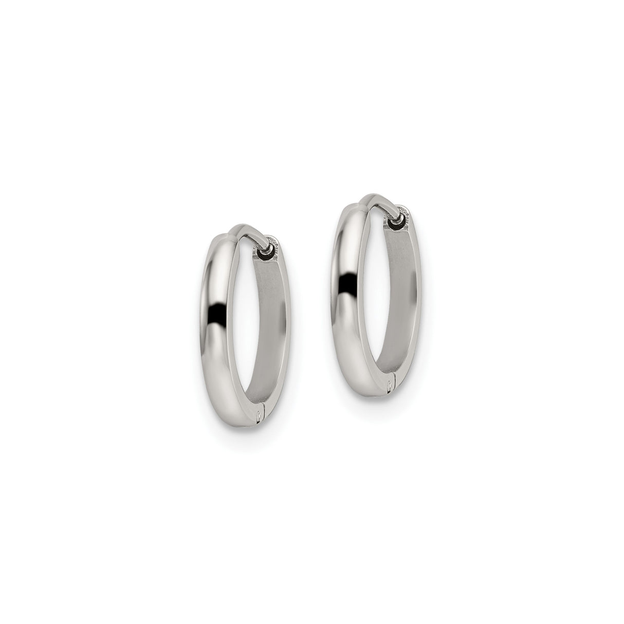 Stainless Steel Hoop Earrings, Classic Round Hinged Minimalist Unisex Design