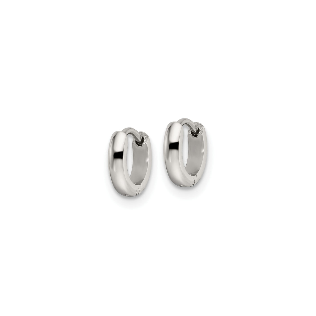 Stainless Steel Hoop Earrings, Polished Minimalist Design, Lightweight Hypoallergenic Style