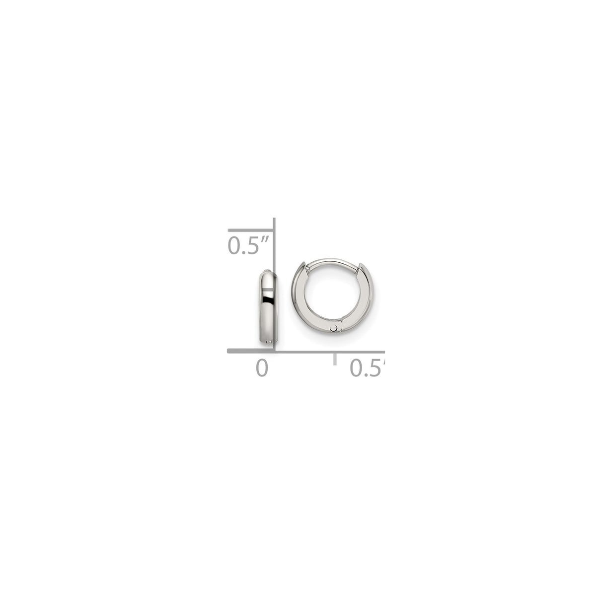 Stainless Steel Hoop Earrings, Polished Minimalist Design, Lightweight Hypoallergenic Style