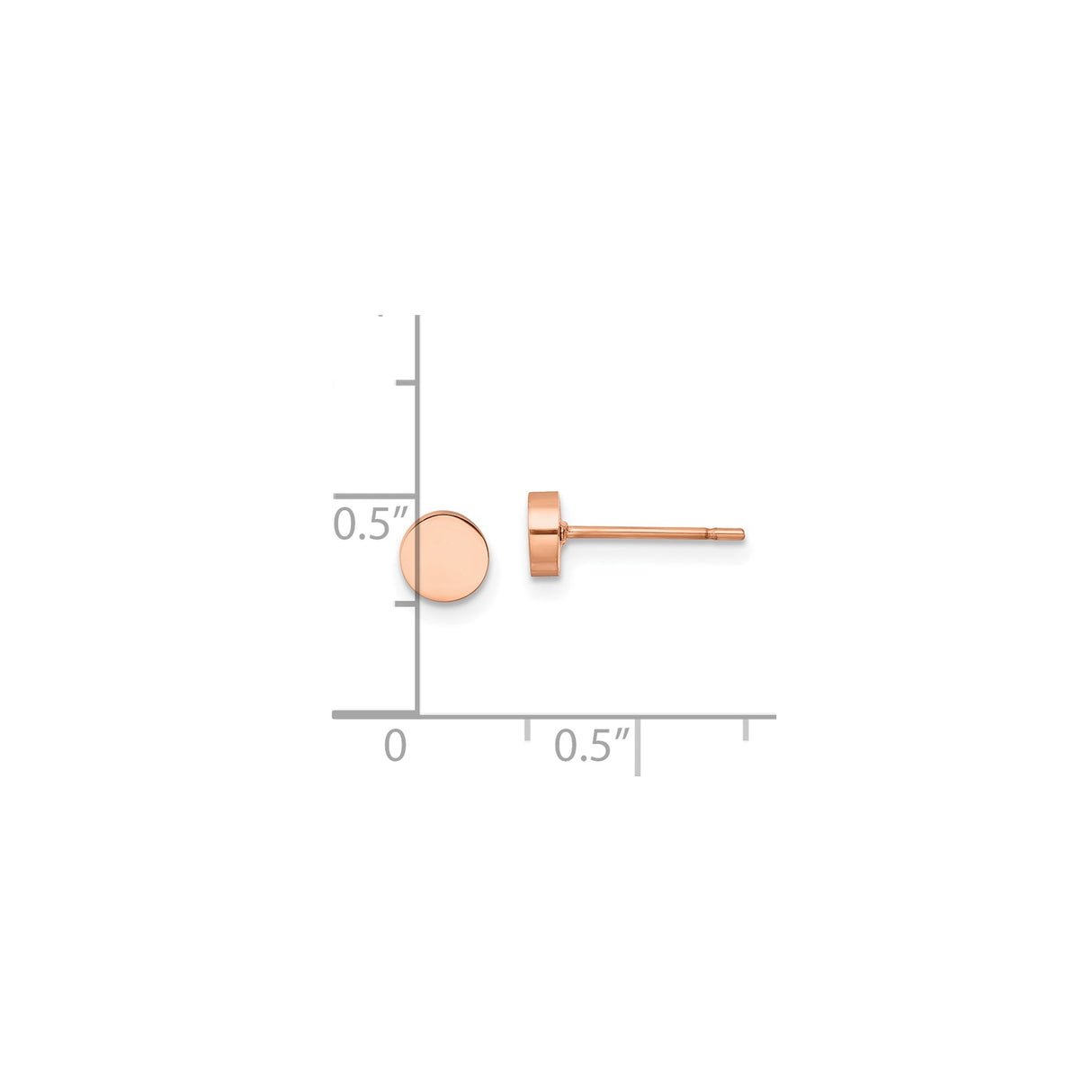 316 Stainless Steel Disc Earrings, Minimalist Polished Round Studs, Unisex Hypoallergenic Design