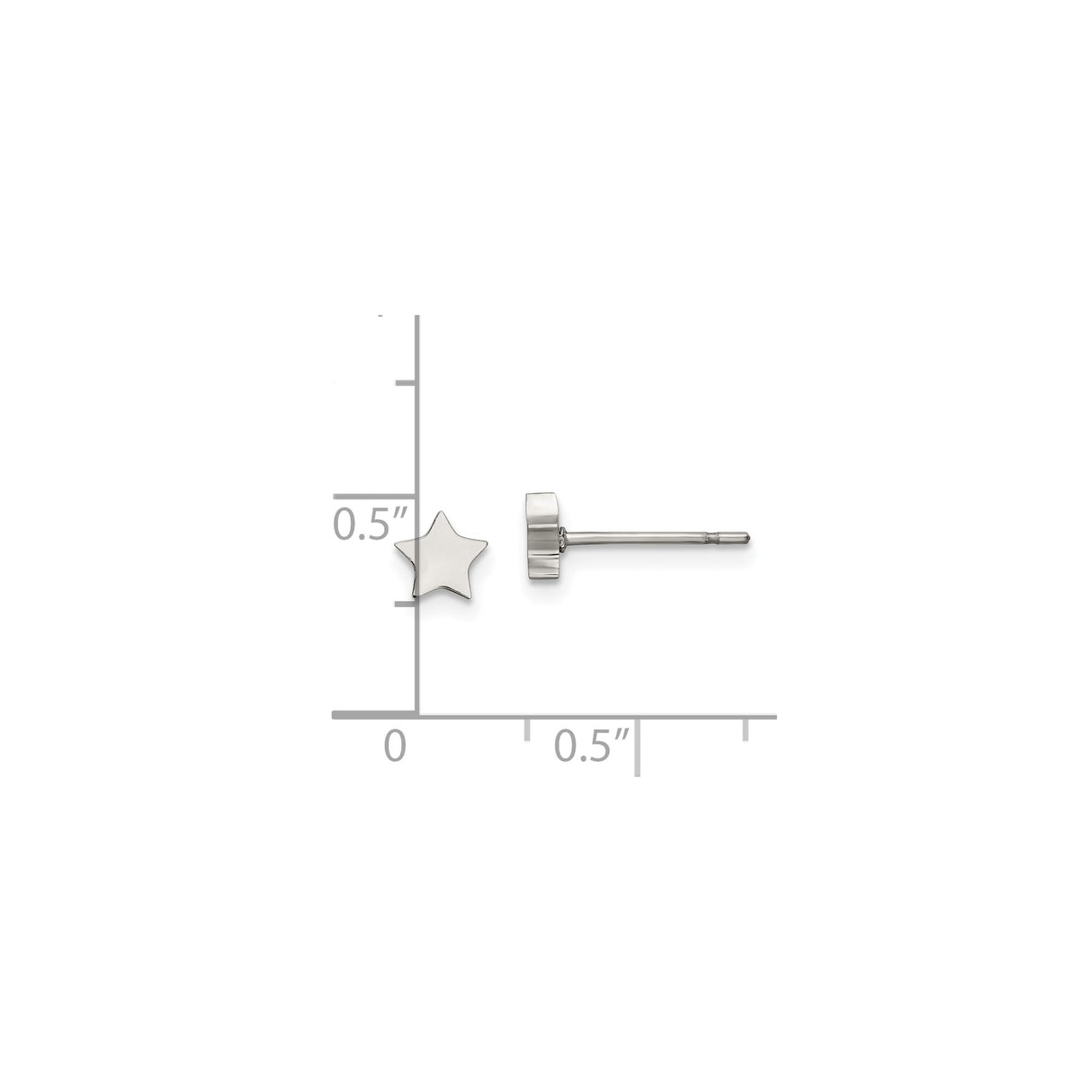 Stainless Steel Star Stud Earrings, Modern Minimalist Celestial Design for Women and Unisex Wear