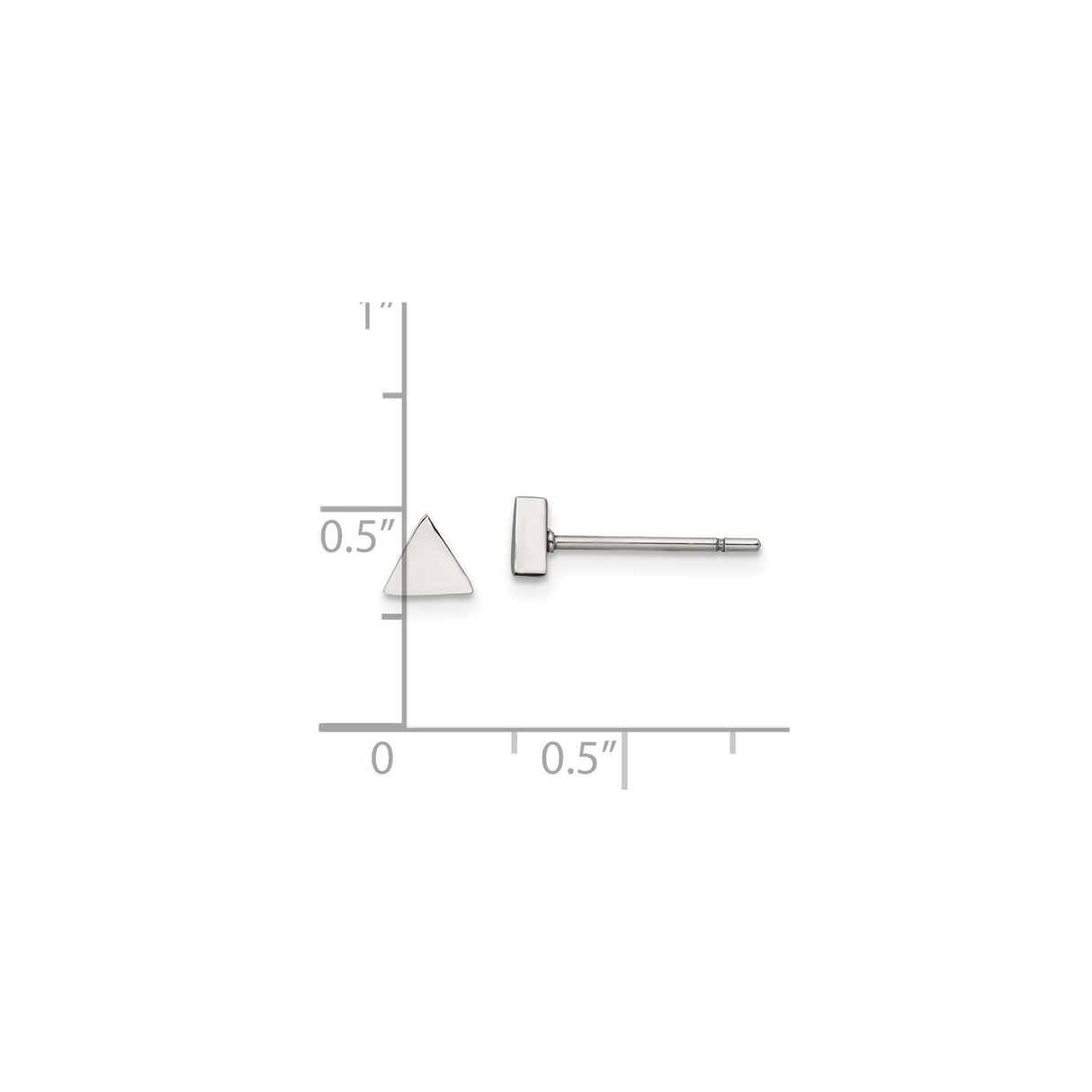 316 Stainless Steel Triangle Stud Earrings, Minimalist Geometric Unisex Design