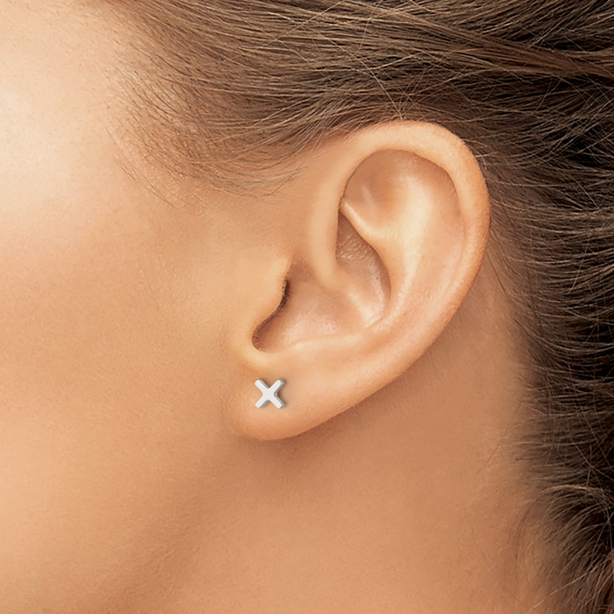 Stainless Steel Cross Stud Earrings, Minimalist Religious Design for Men and Women