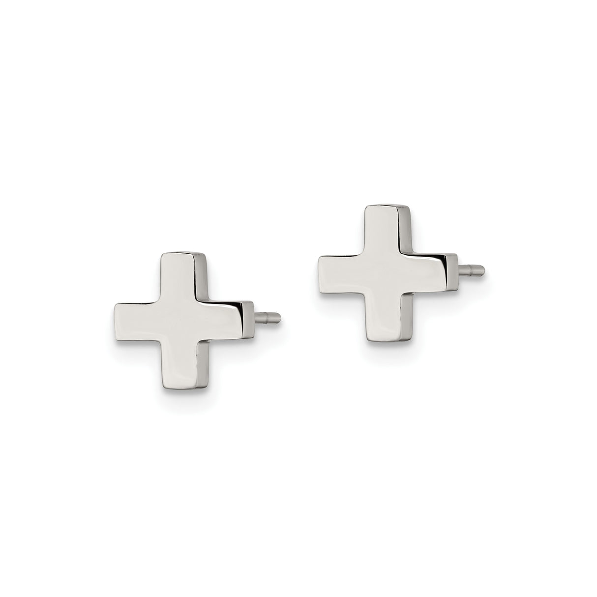 316 Stainless Steel Cross Stud Earrings, Minimalist Christian Jewelry for Men and Women