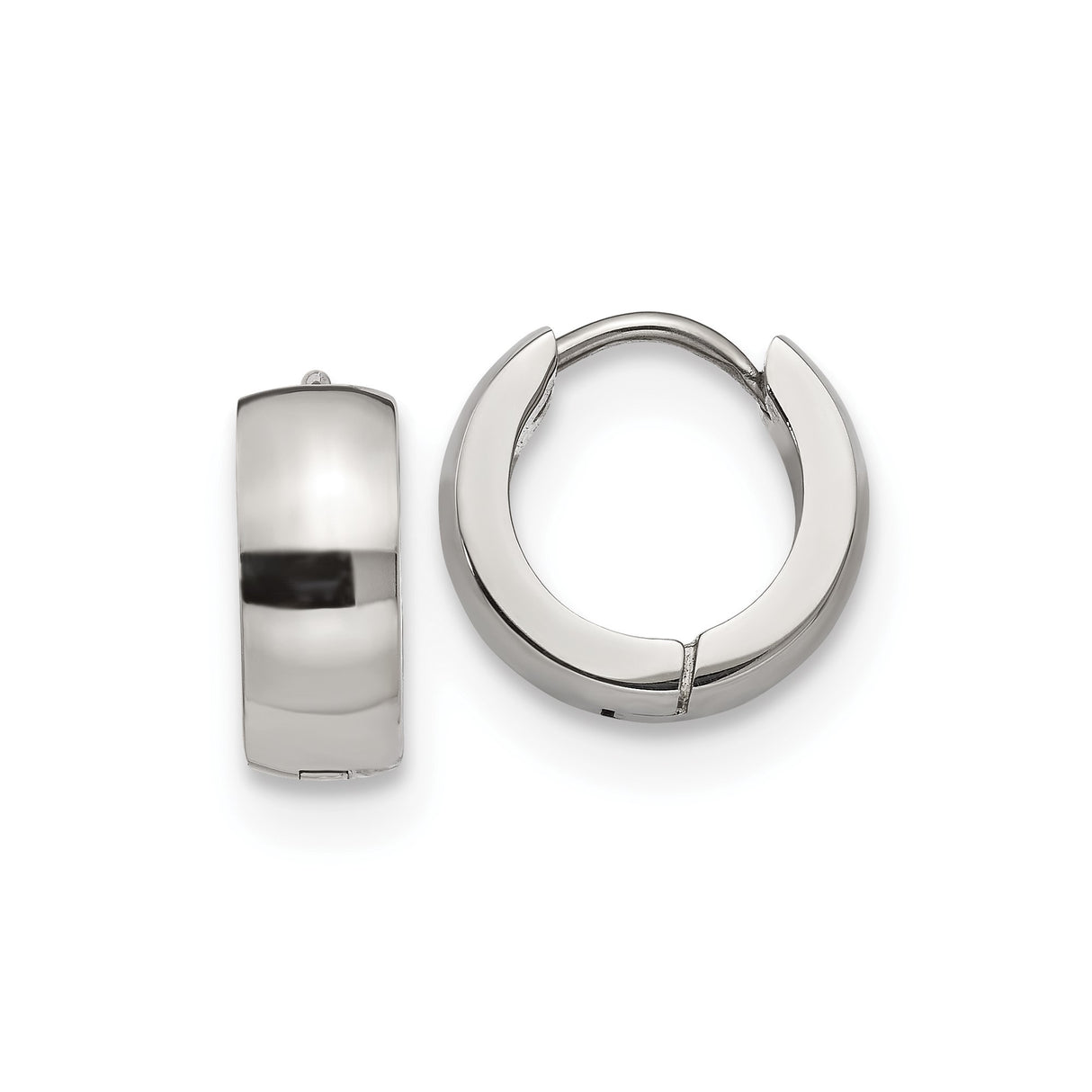 316 Stainless Steel Hoop Earrings, Hinged Clasp Minimalist Unisex Jewelry
