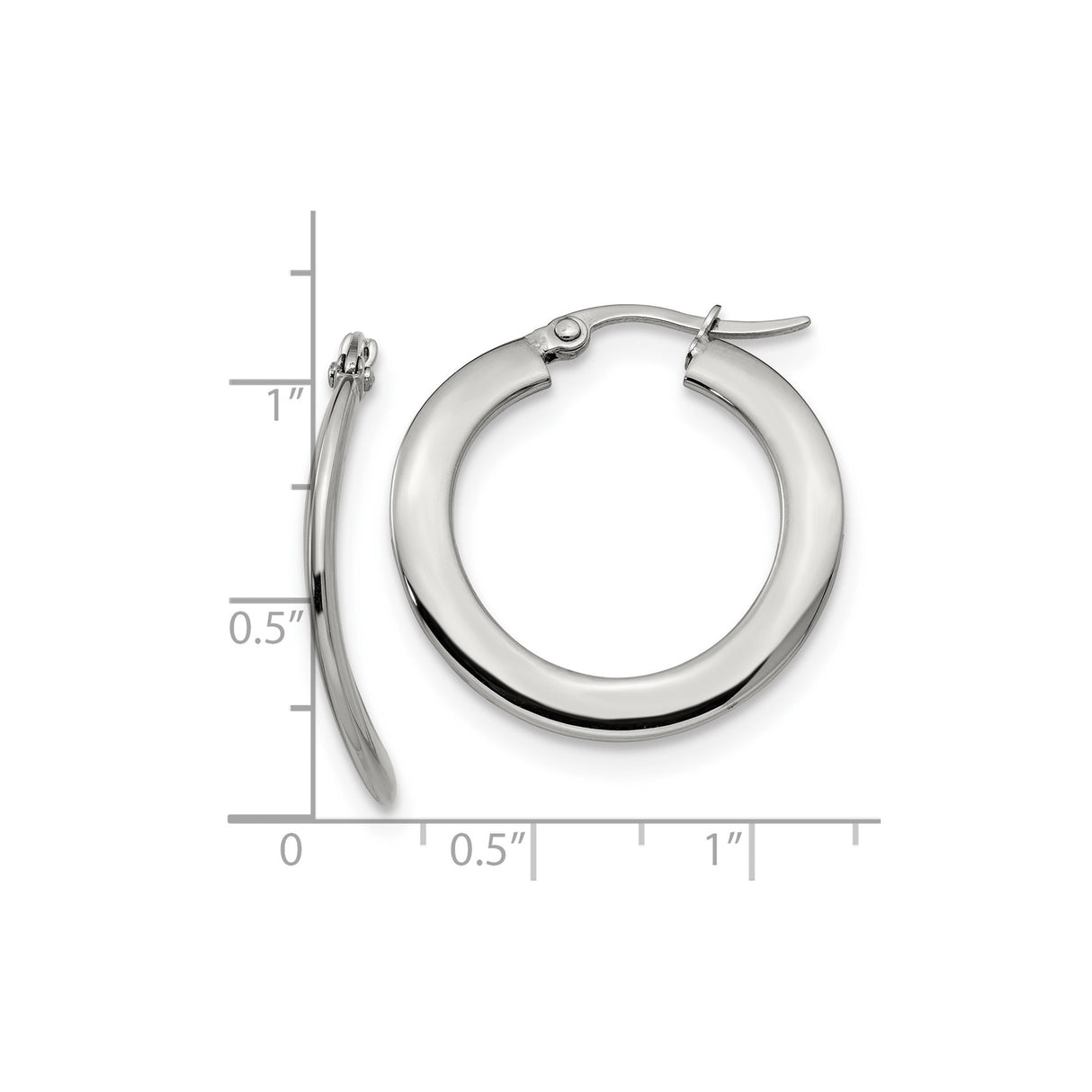 316 Stainless Steel Hoop Earrings, Minimalist Lightweight Polished Design, Hypoallergenic for Women