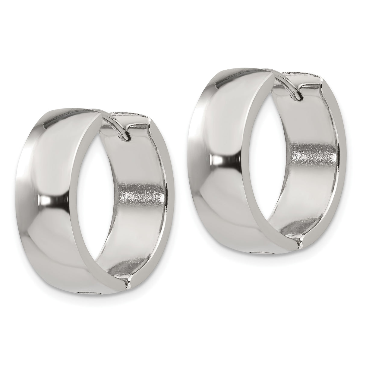 Stainless Steel Hoop Earrings, Minimalist Hinged Design for Men and Women