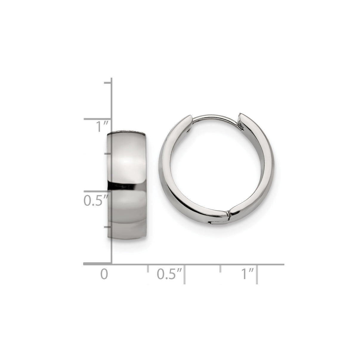 Stainless Steel Hoop Earrings, Minimalist Hinged Design for Men and Women