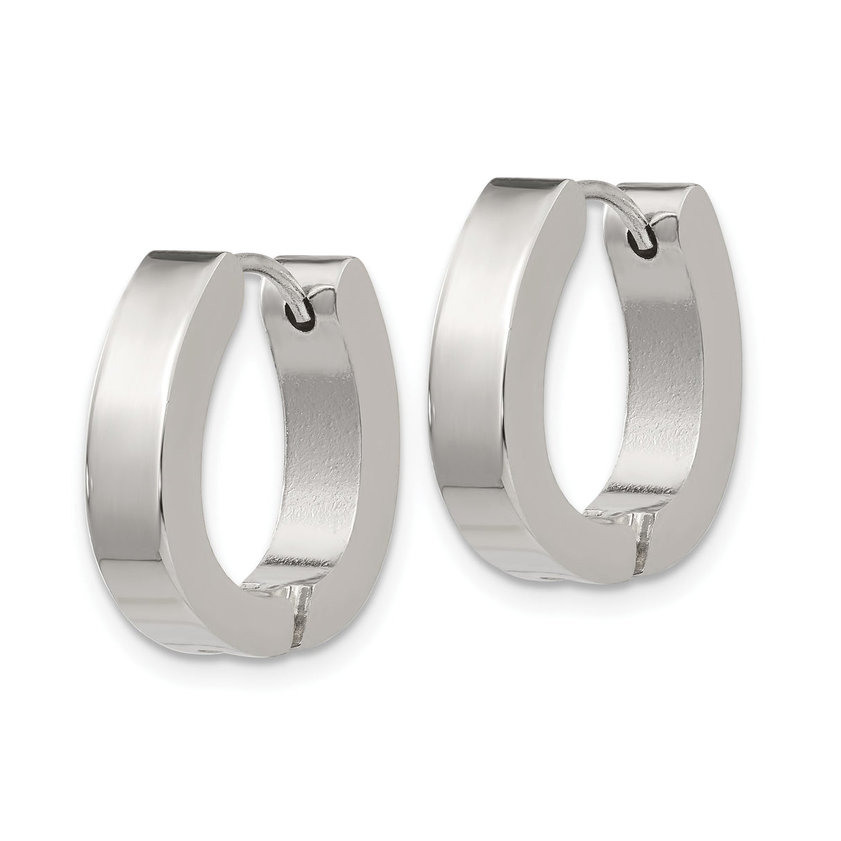 316 Stainless Steel Huggie Hoop Earrings, Smooth Polished Hinged Small Hoops, Unisex Minimalist Jewelry