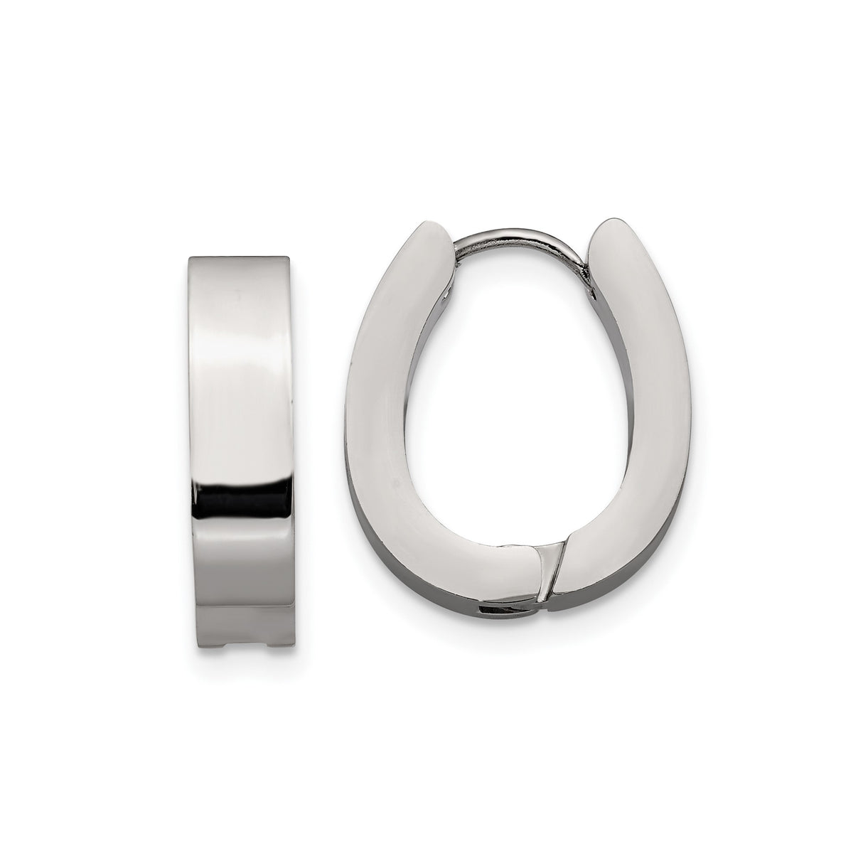 316 Stainless Steel Huggie Hoop Earrings, Smooth Polished Hinged Small Hoops, Unisex Minimalist Jewelry