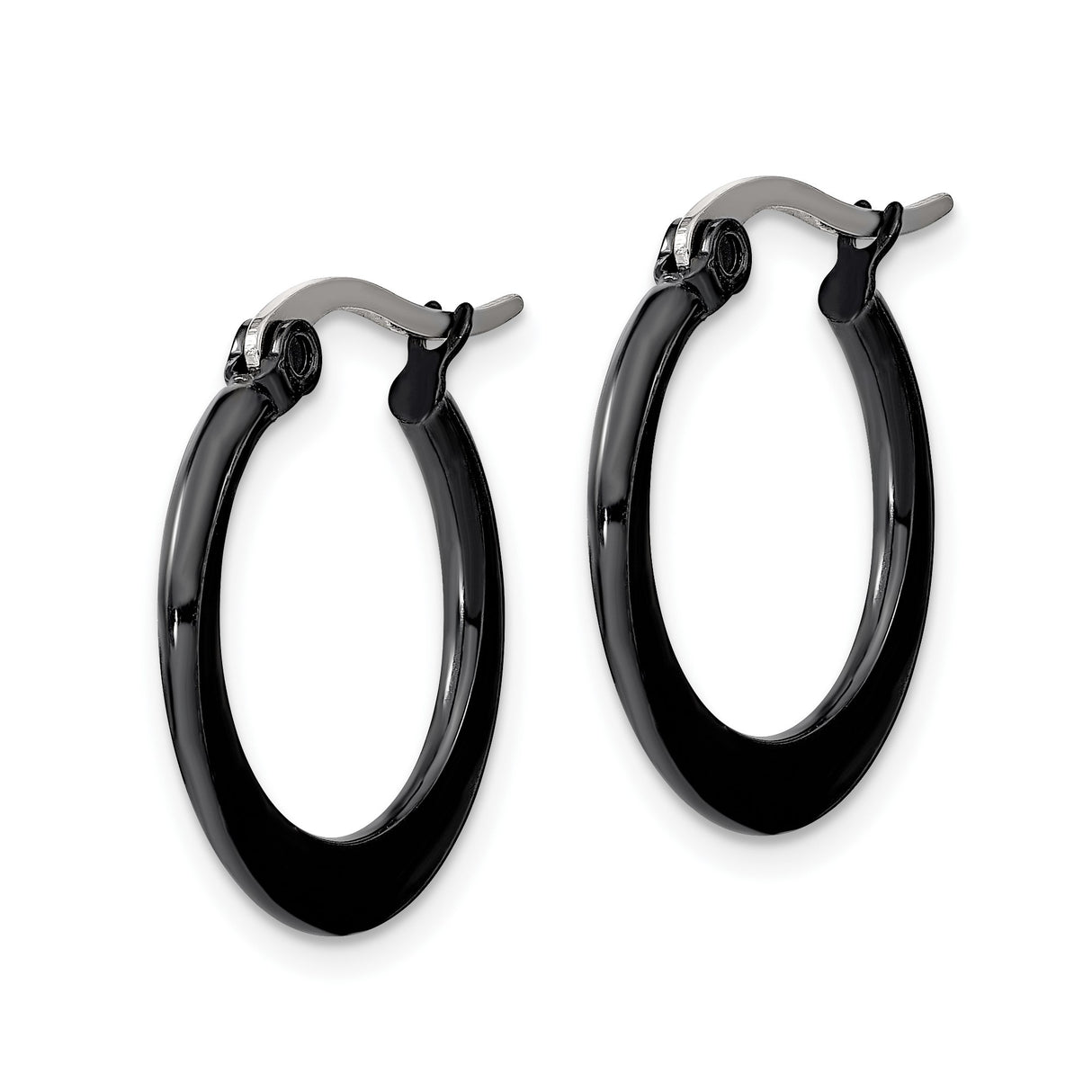 Stainless Steel Hoop Earring with Sleek Spike Drop, Gothic Punk Style for Men and Unisex Wear