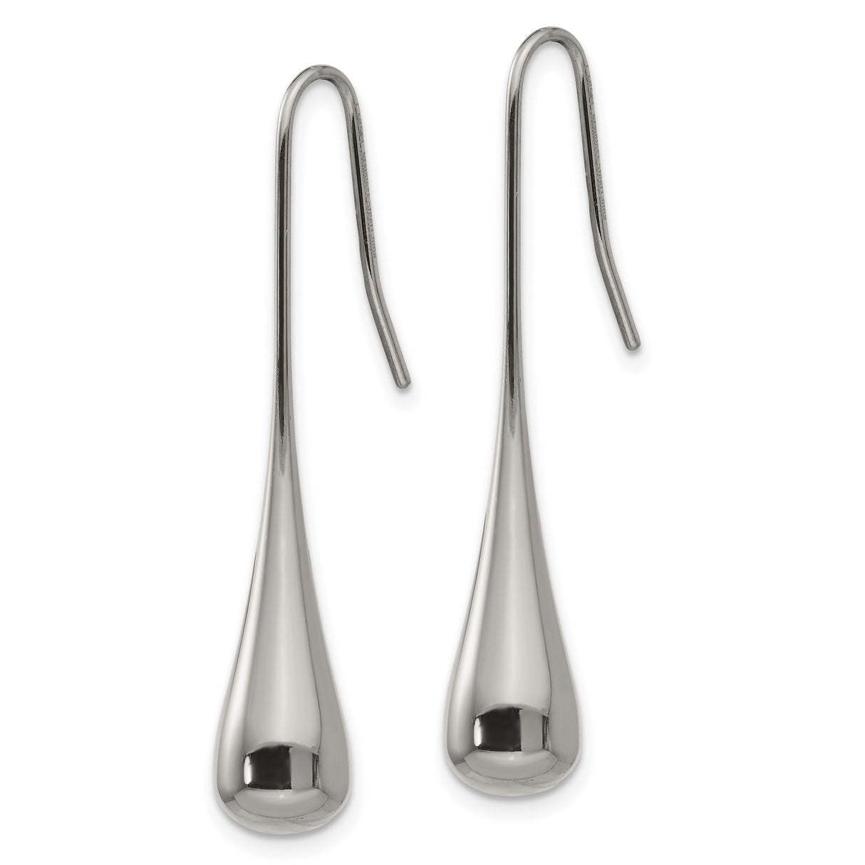 Stainless Steel Drop Earrings, Lightweight Teardrop Dangle with Minimalist Modern Design for Women