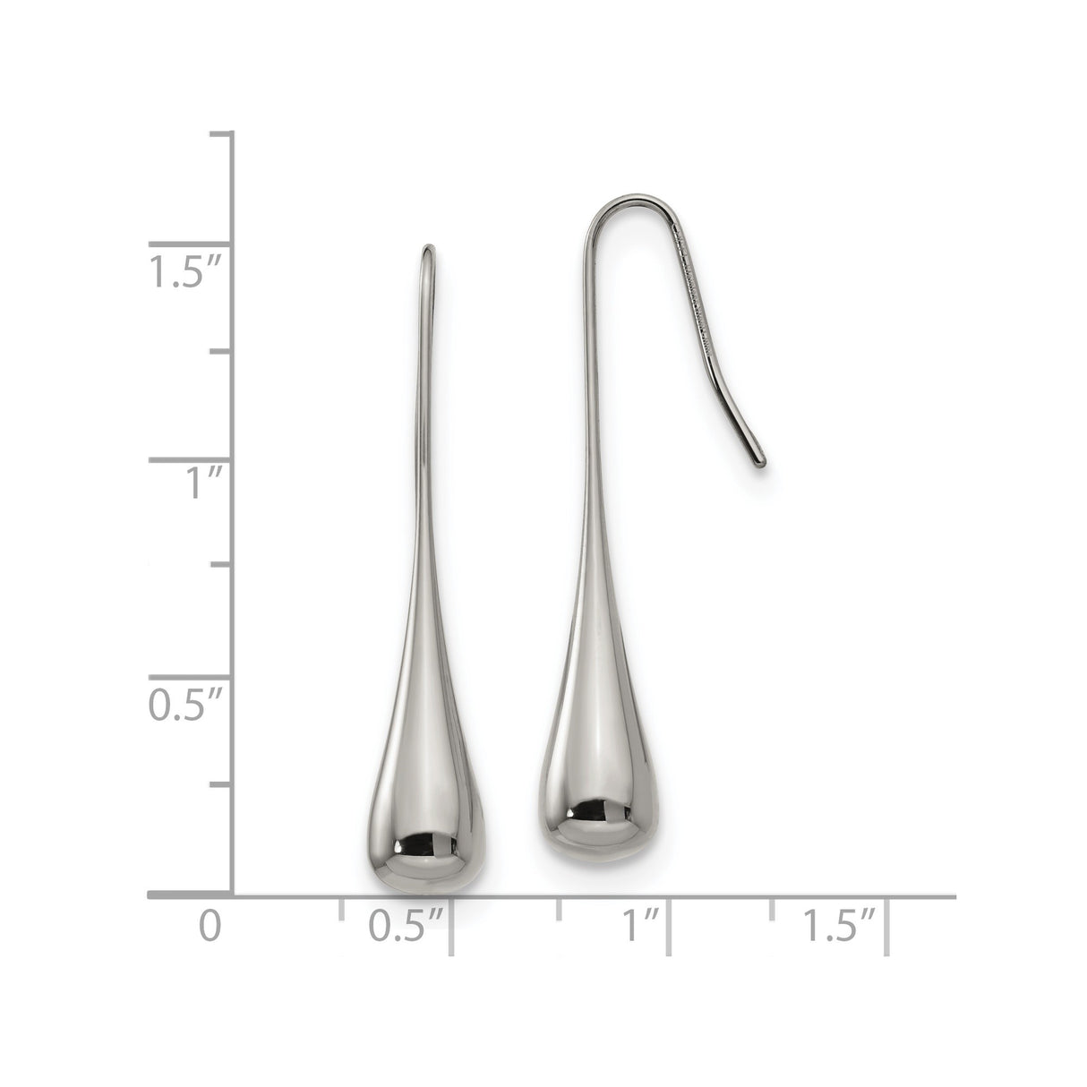 Stainless Steel Drop Earrings, Lightweight Teardrop Dangle with Minimalist Modern Design for Women