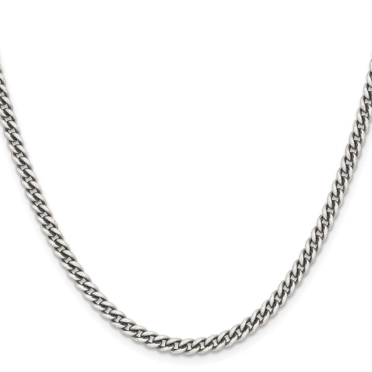 Stainless Steel 4 mm Curb Chain Necklace