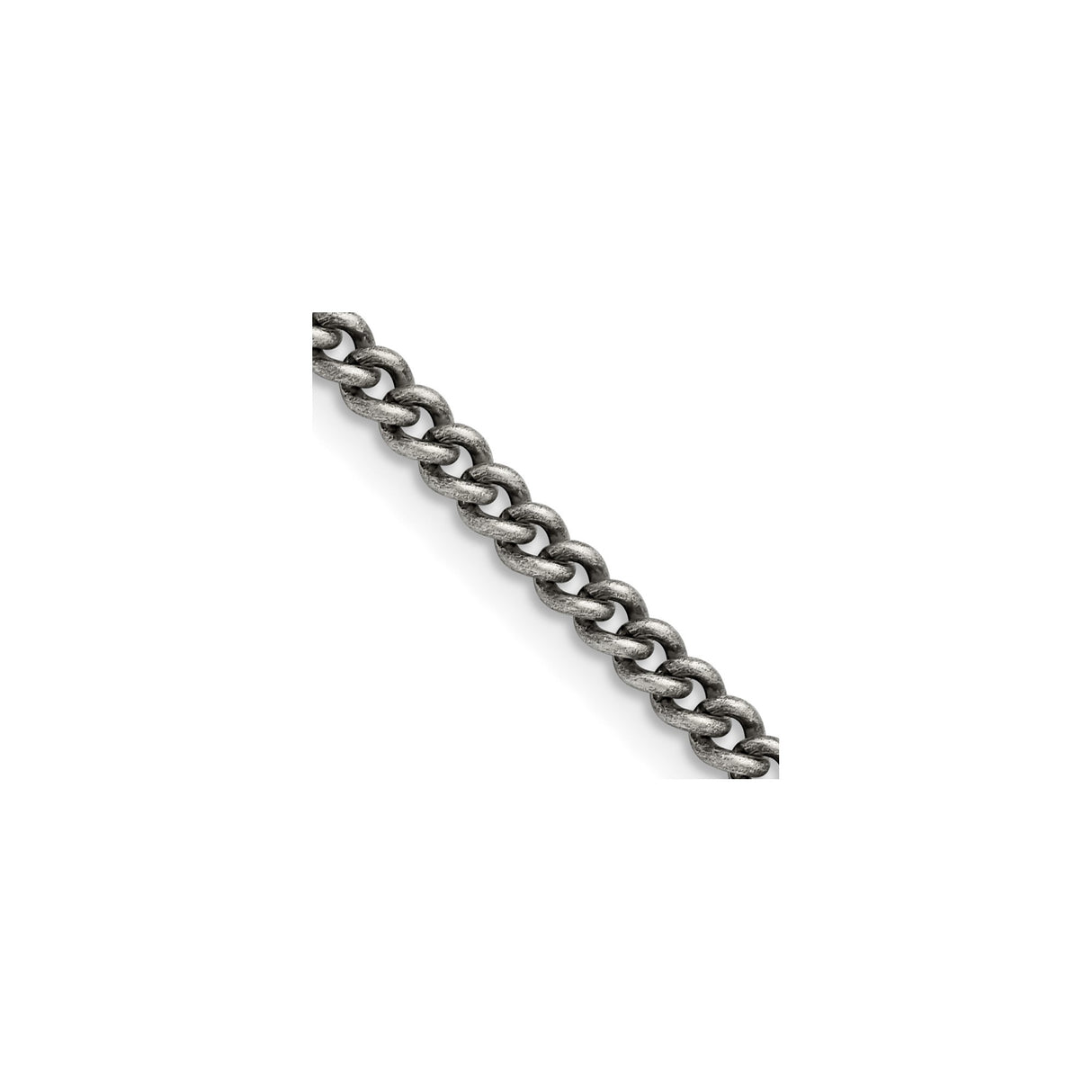 Stainless Steel 4 mm Curb Chain Necklace detail view