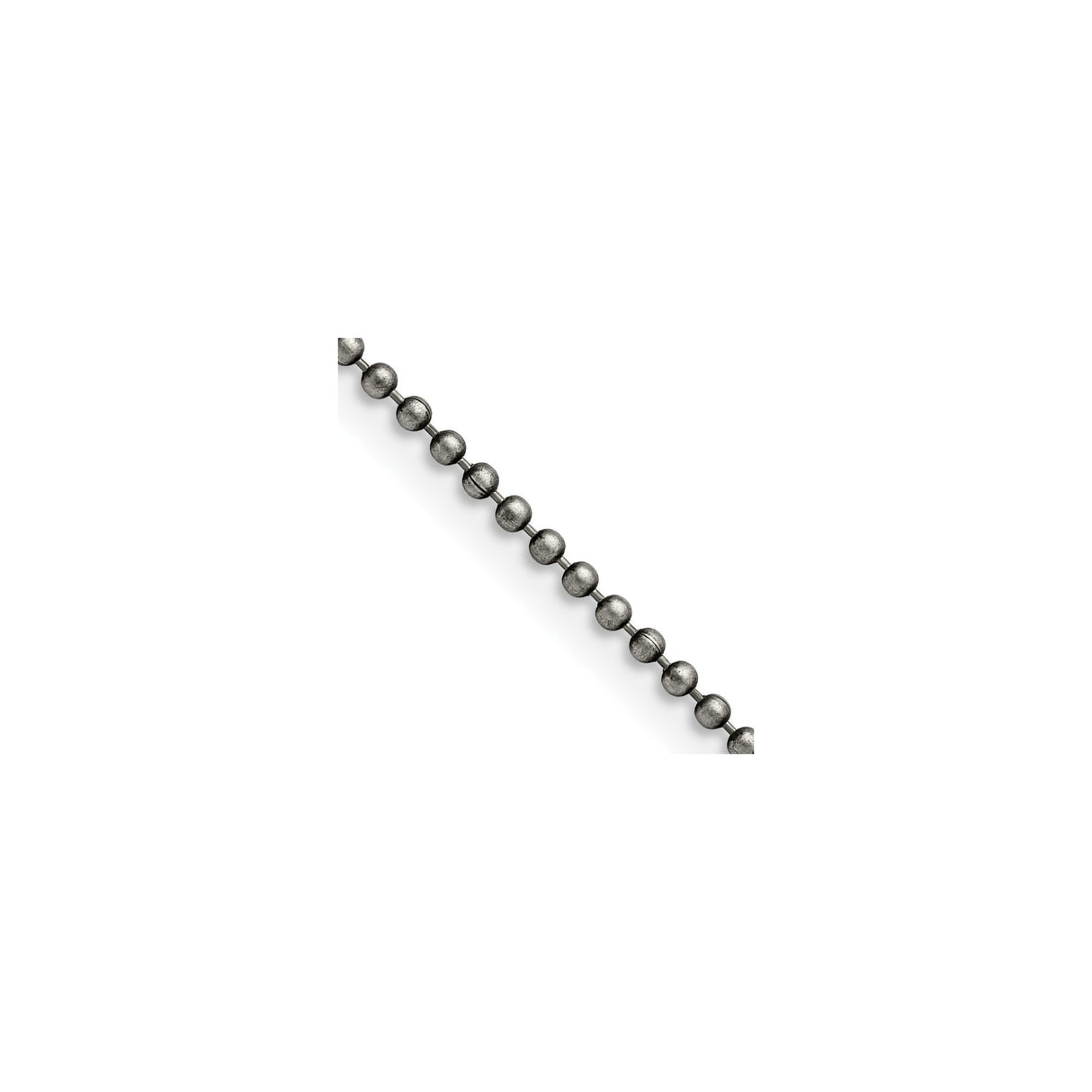 Stainless Steel 2 mm Ball (beaded) Chain Necklace detail view