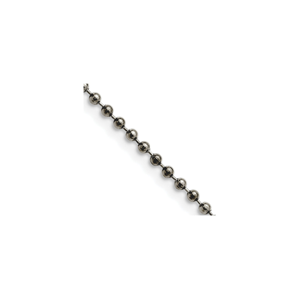 Stainless Steel 2.4 mm Ball (beaded) Chain Necklace detail view
