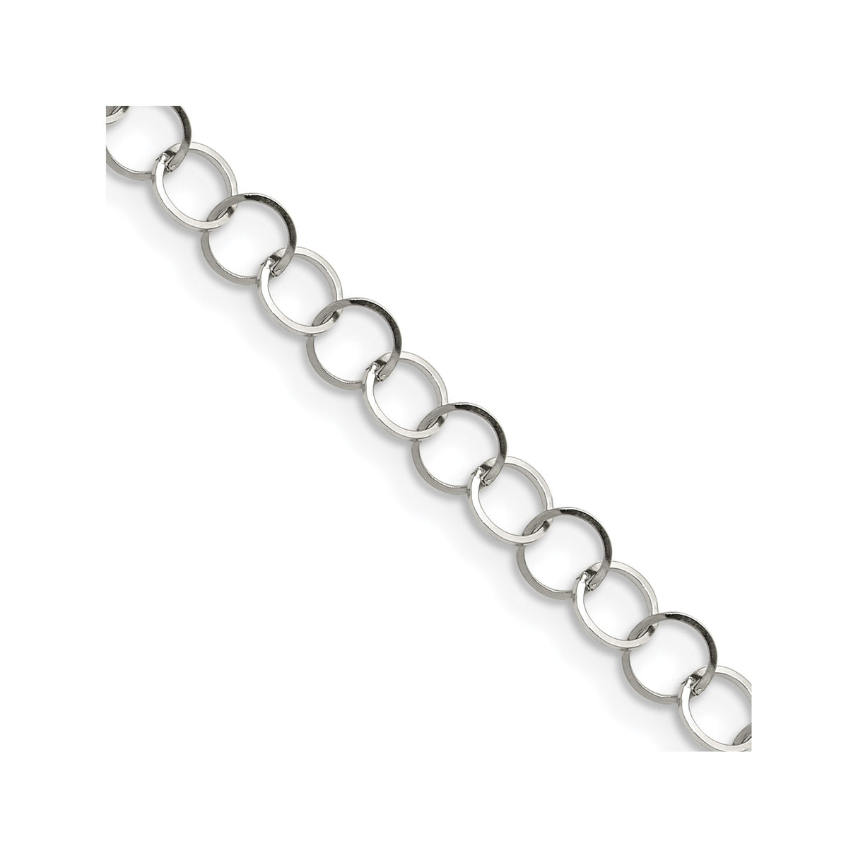 Stainless Steel 5 mm Polished Chain Necklace detail view